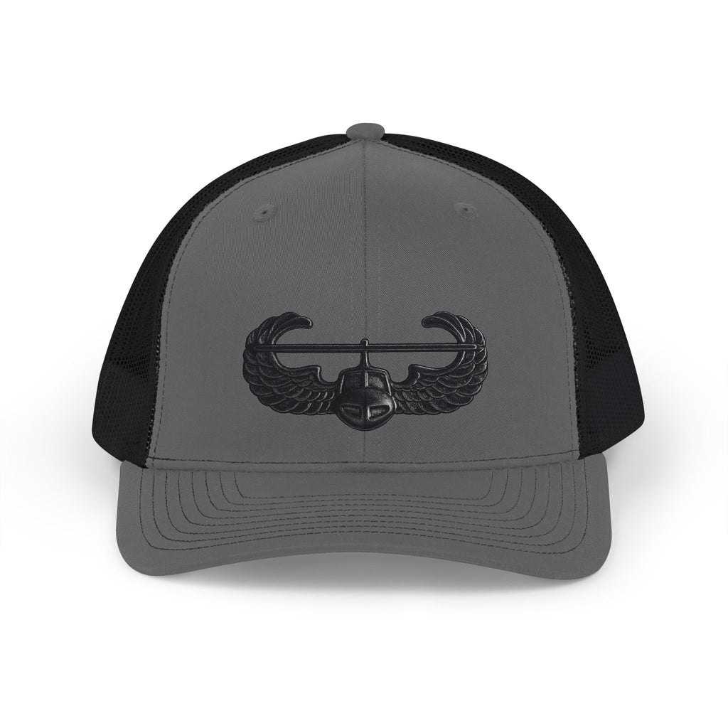 Air Assault Wings Snapback Trucker Hat | Patriotic USA Snapback Mesh Cap for Veterans & Patriots