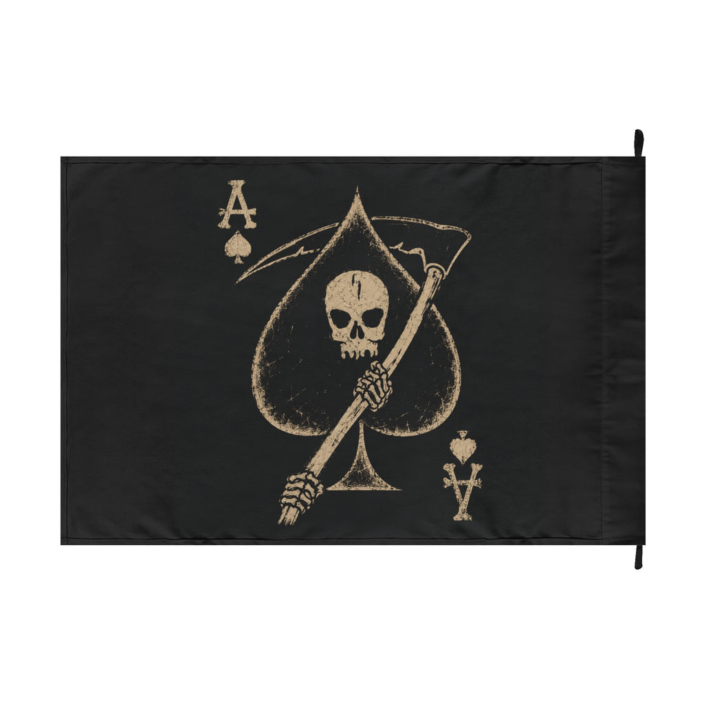 Vietnam Inspired Death Card Ace of Spades Double-Sided Flag - Detail 2 | Ironsight Syndicate
