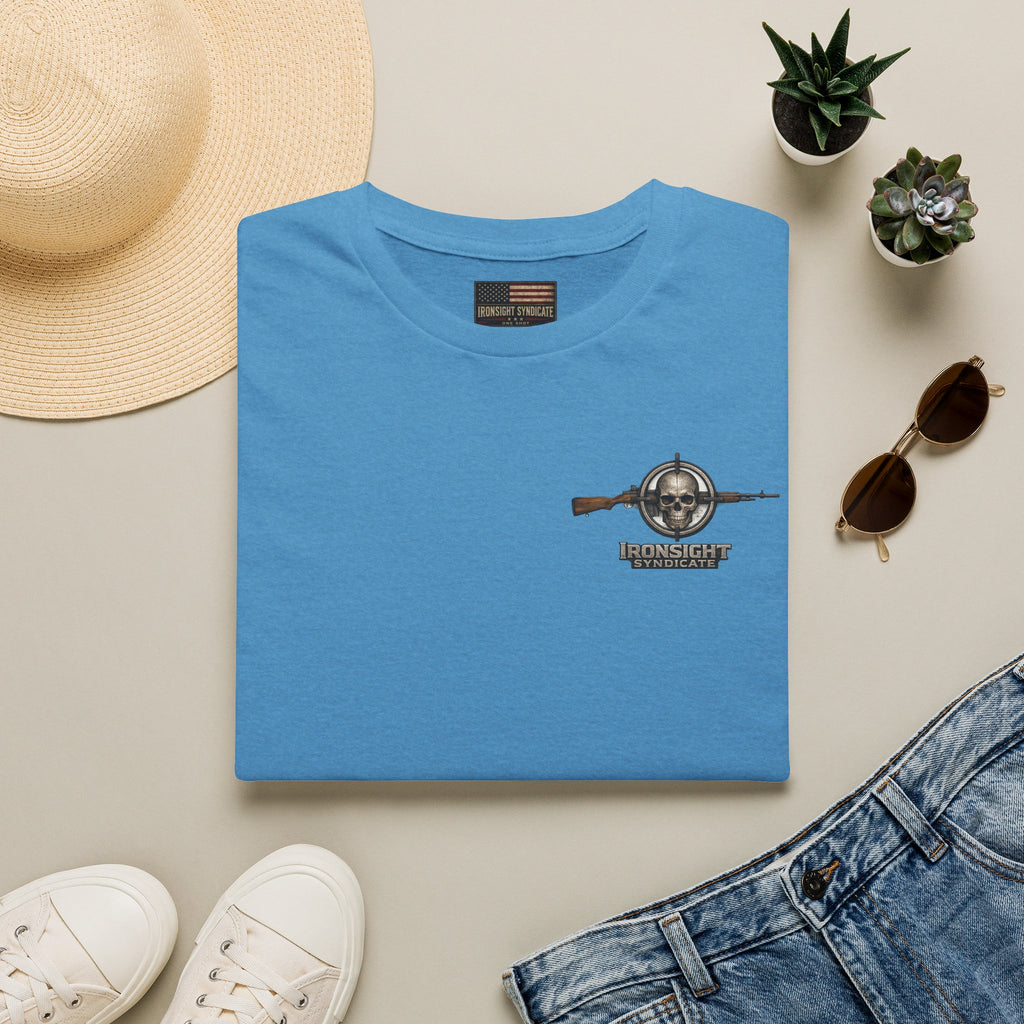 VA Knee injury claim is not service connected T-Shirt - Heather Sapphire | Ironsight Syndicate