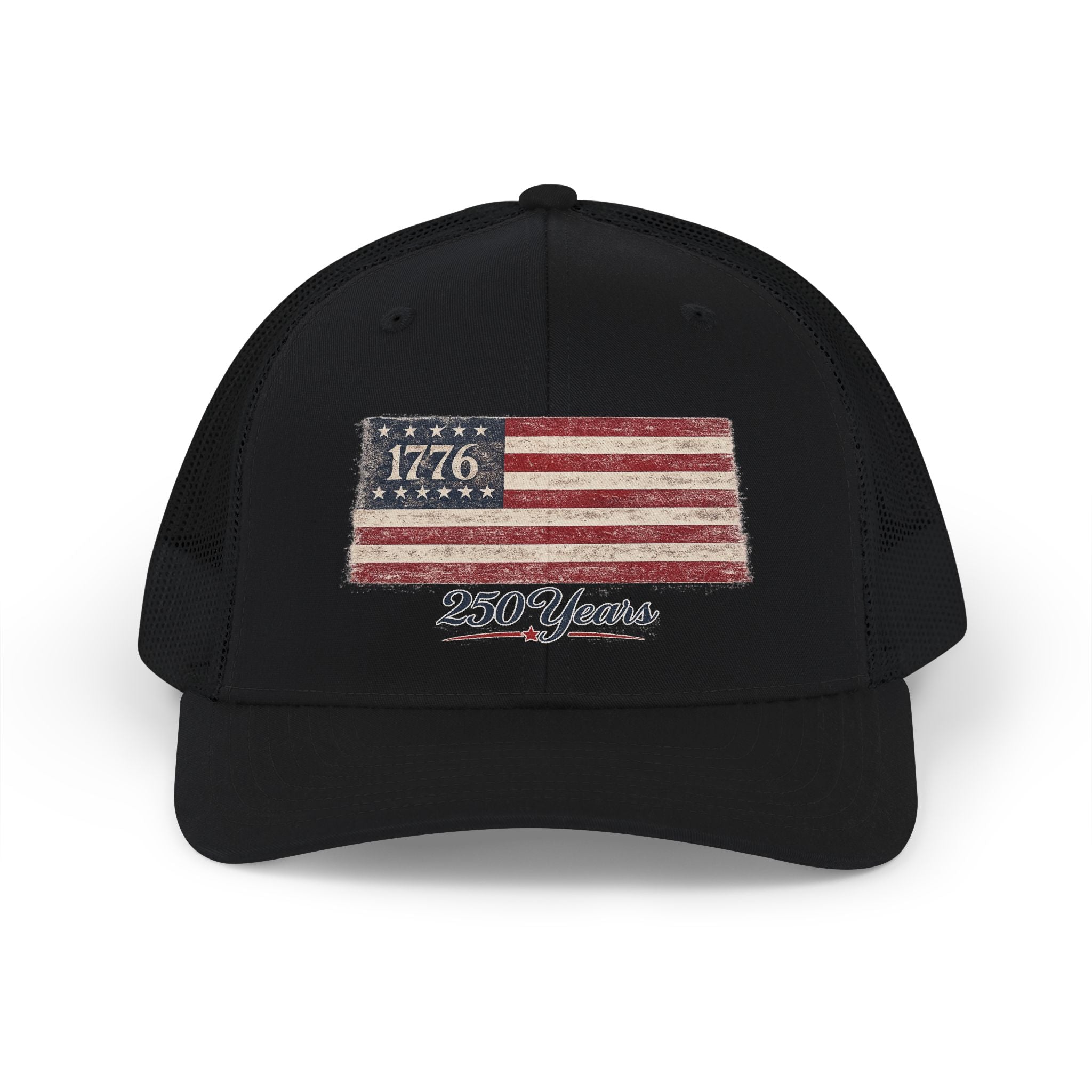 1776 250 year anniversary Snapback Trucker Hat | Patriotic USA Snapback Mesh Cap for Veterans & Patriots