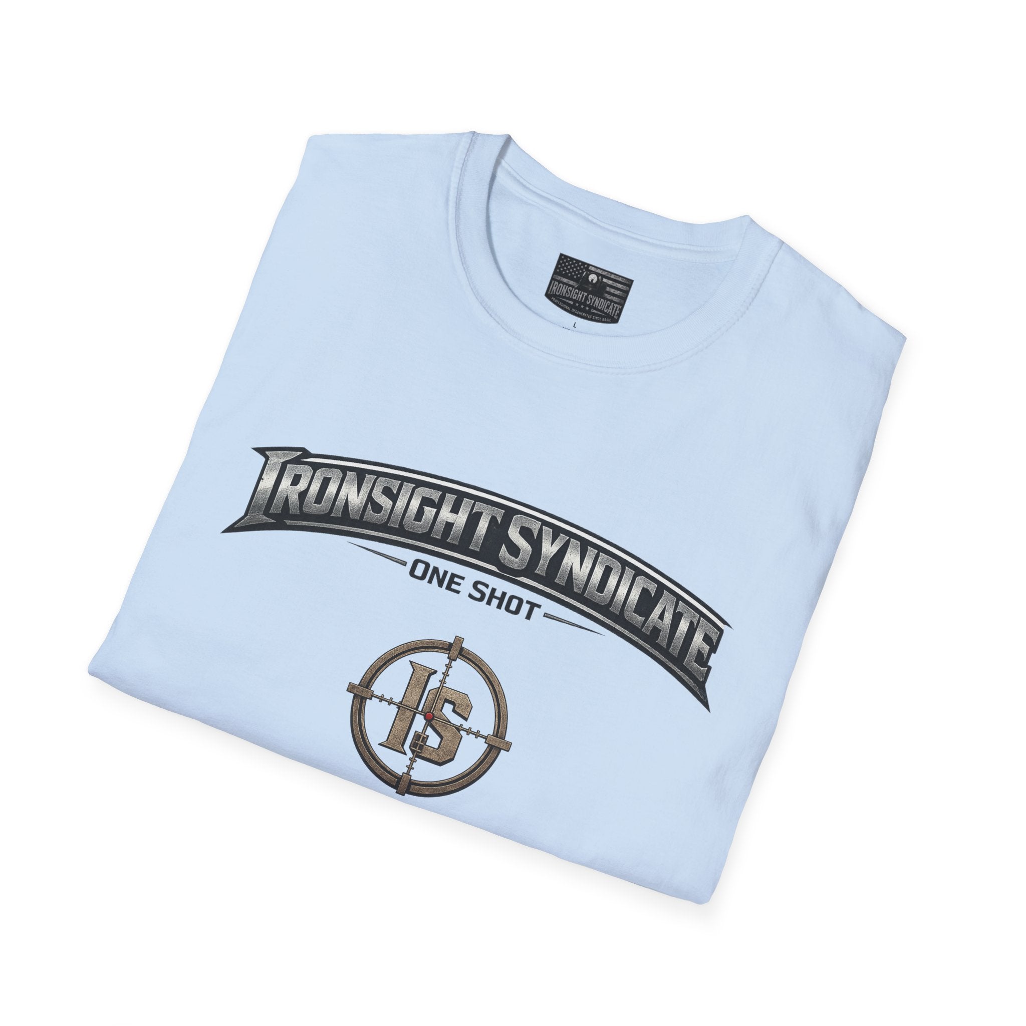 Red White and Blue Ironsight Syndicate T-Shirt, Adult (13 and up), unisex