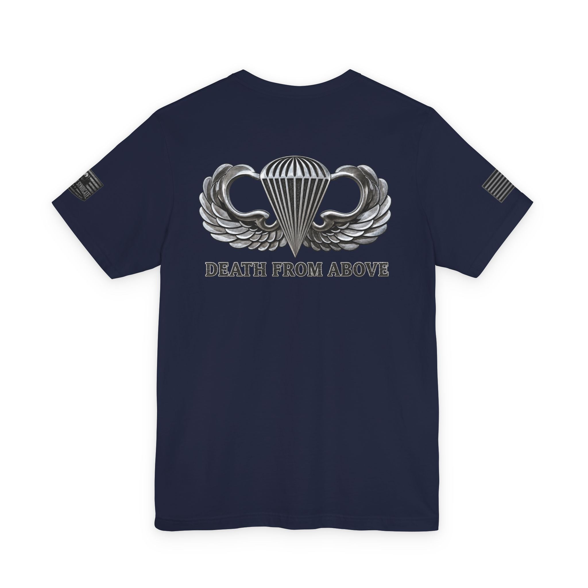 Airborne, Death From Above T - US Army Airborne Wings Veteran T-Shirt | Ironsight Syndicate