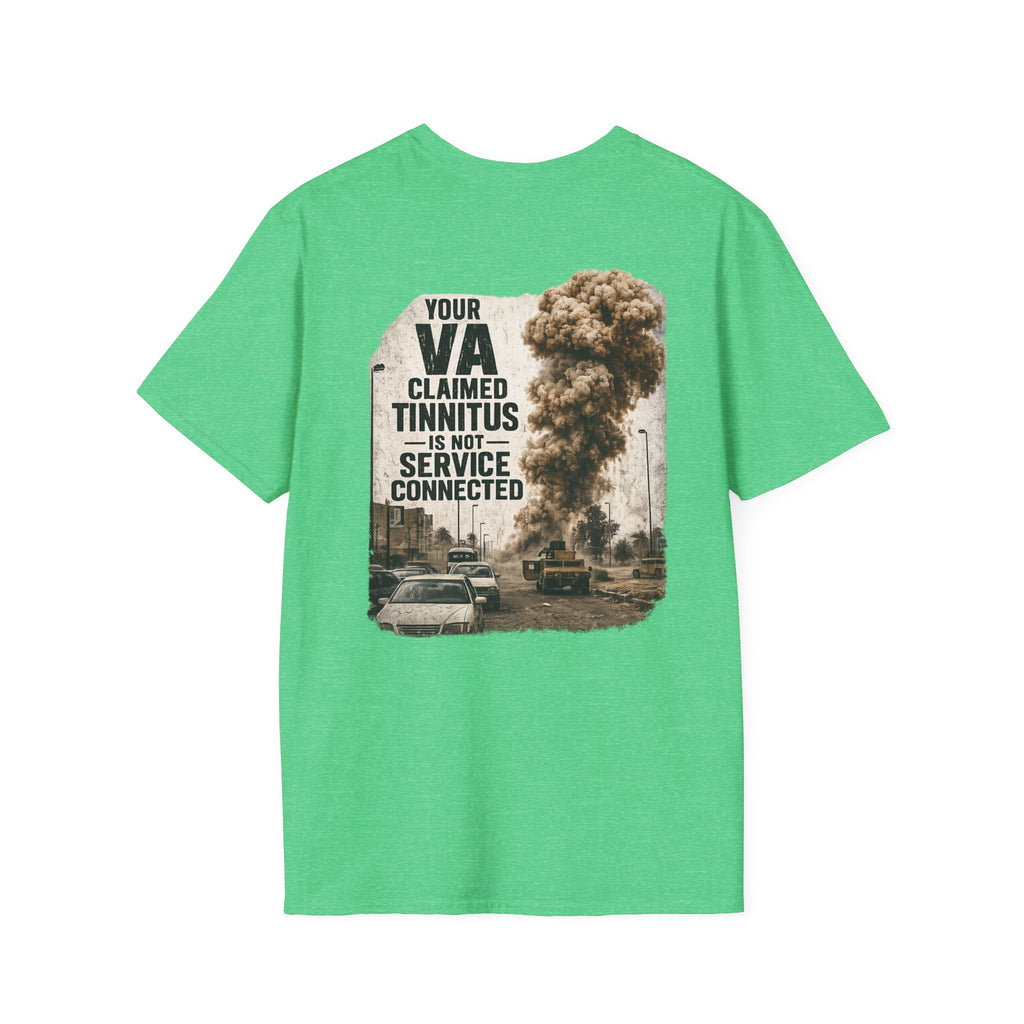 VA Tinnitus Claim is Not Service Connected T-Shirt | Ironsight Syndicate