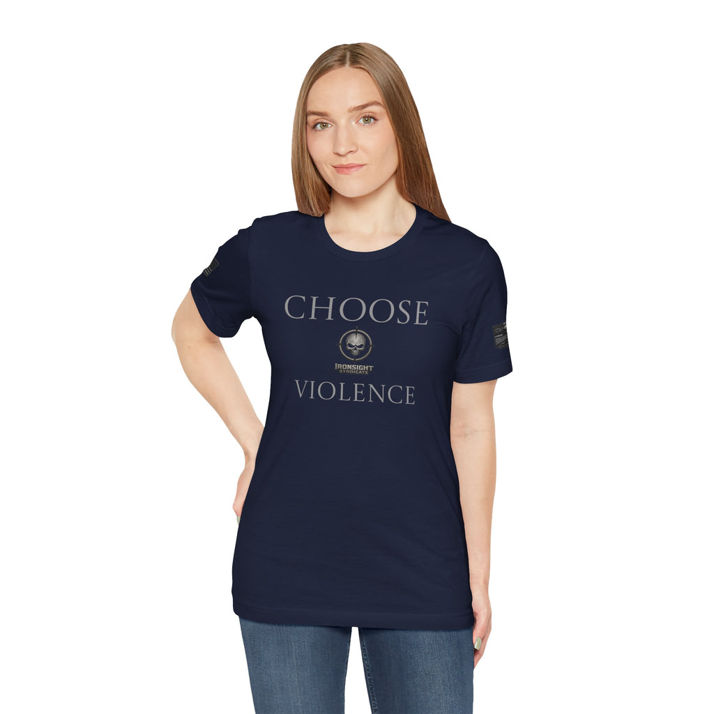 Combat Action Badge Choose Violence T-Shirt | Ironsight Syndicate