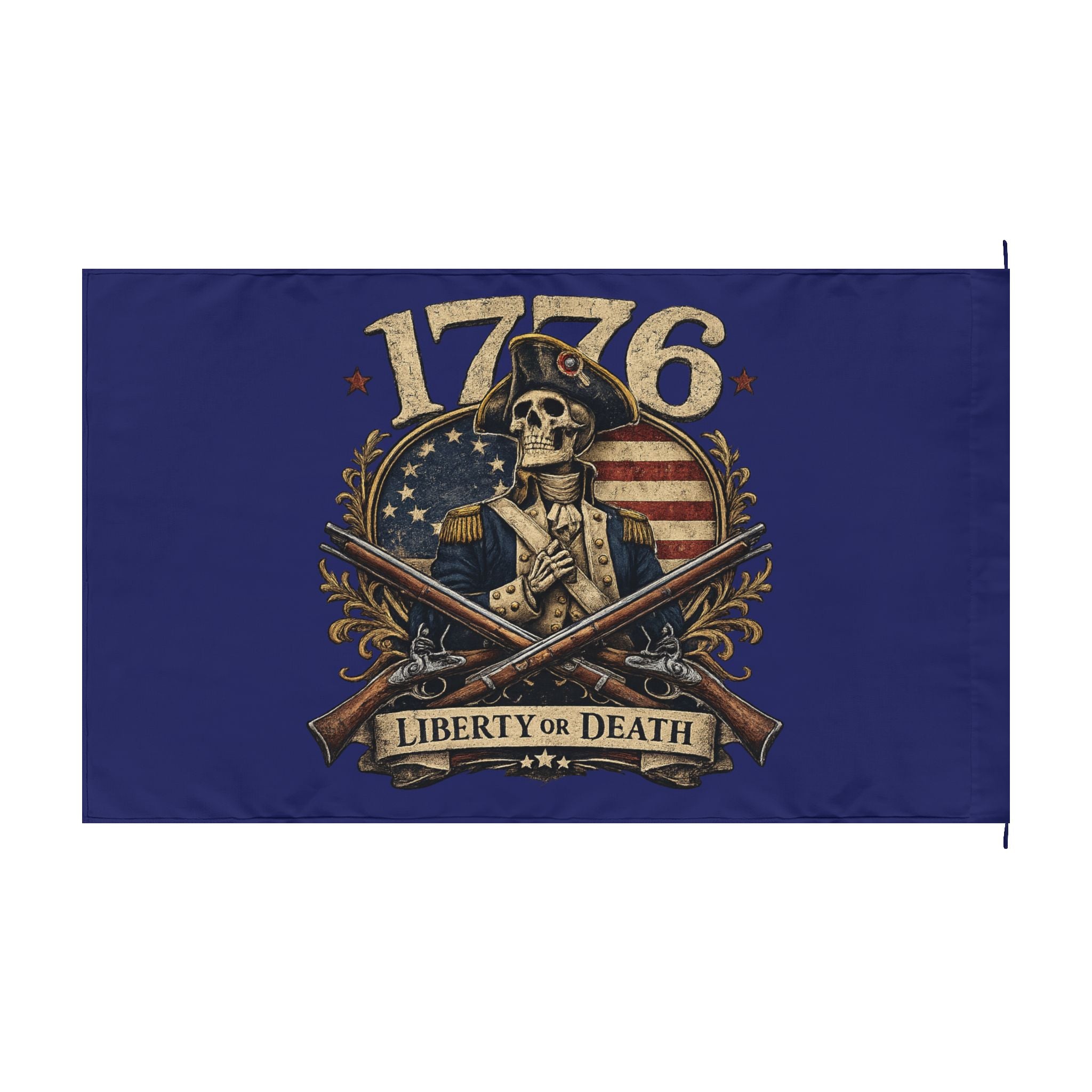 1776 Liberty or Death American Flag - Blue