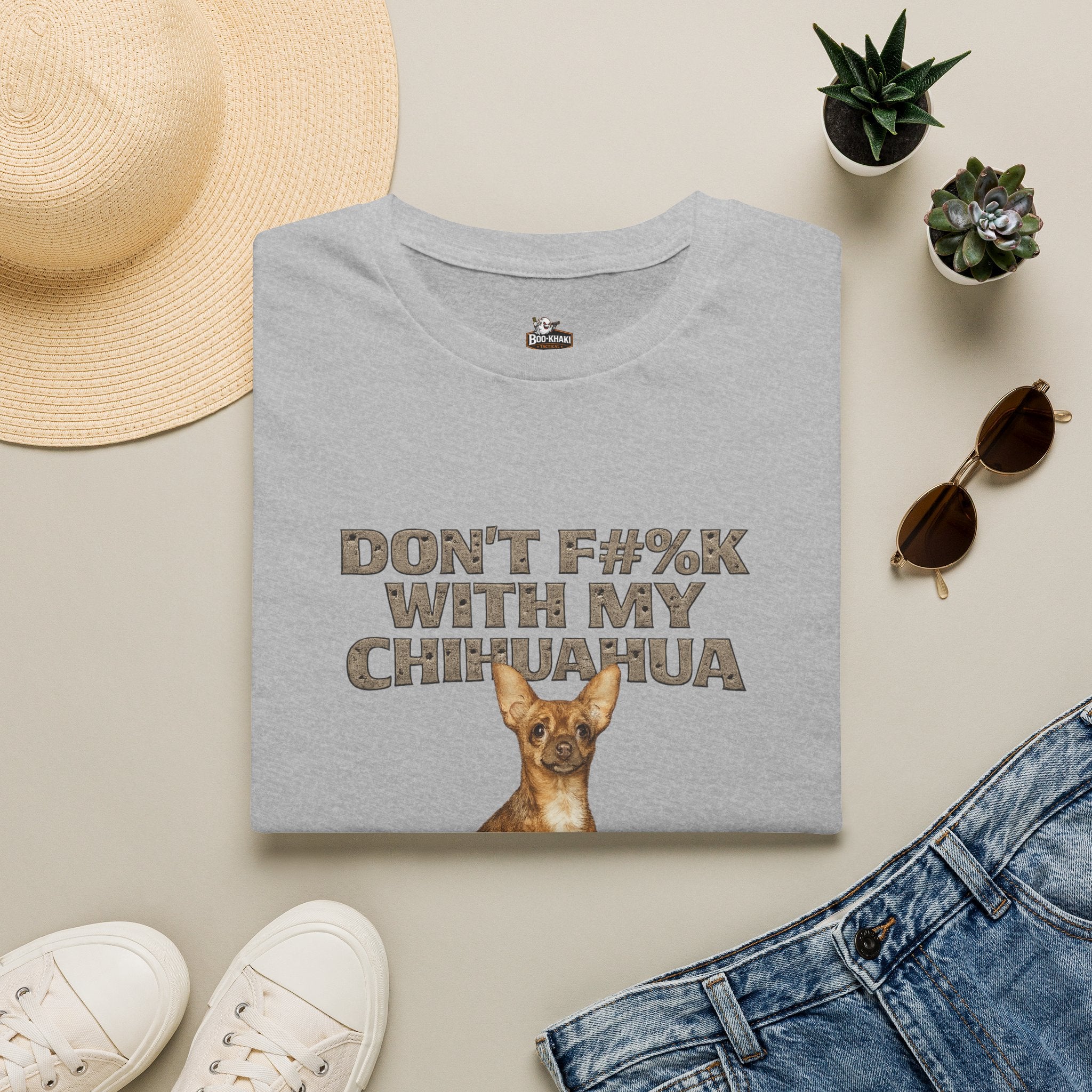 Don't F#%K with my Chihuahua T-Shirt – Boo-Khaki Tactical Graphic Tee
