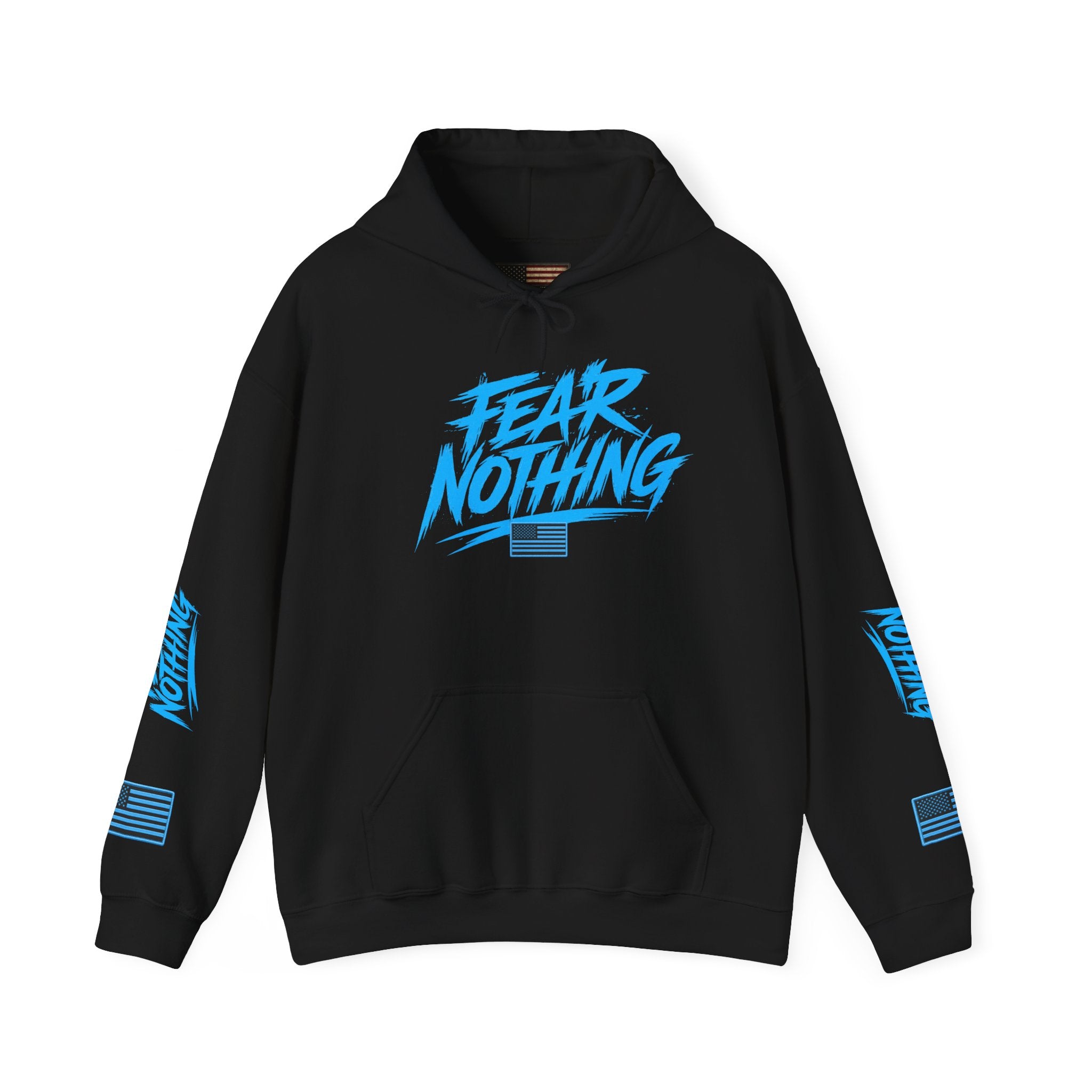 Fear Nothing Hoodie | Premium Military-Inspired Patriotic Hoodie - Black | Ironsight Syndicate