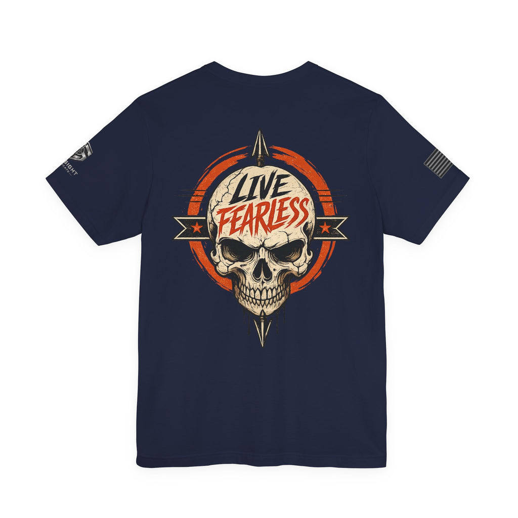 Live Fearless Skull Military T-Shirt | Ironsight Syndicate