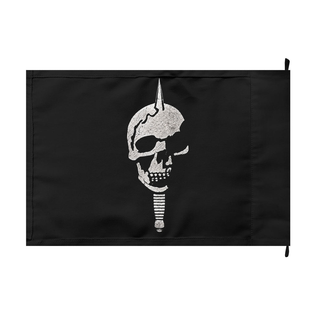 Double-Sided Military Skull Emblem Banner