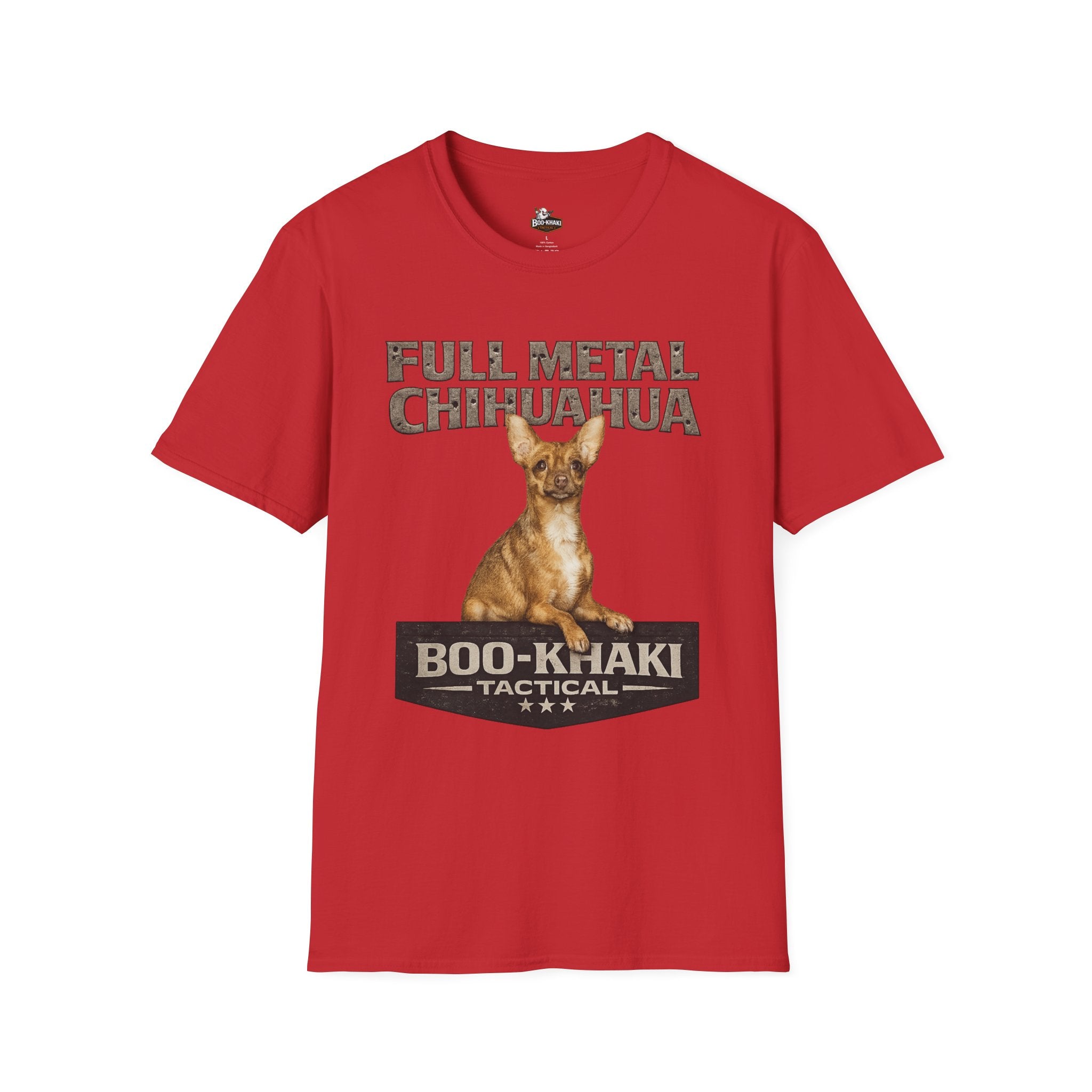 Full Metal Chihuahua T-Shirt – Boo-Khaki Tactical Graphic Tee