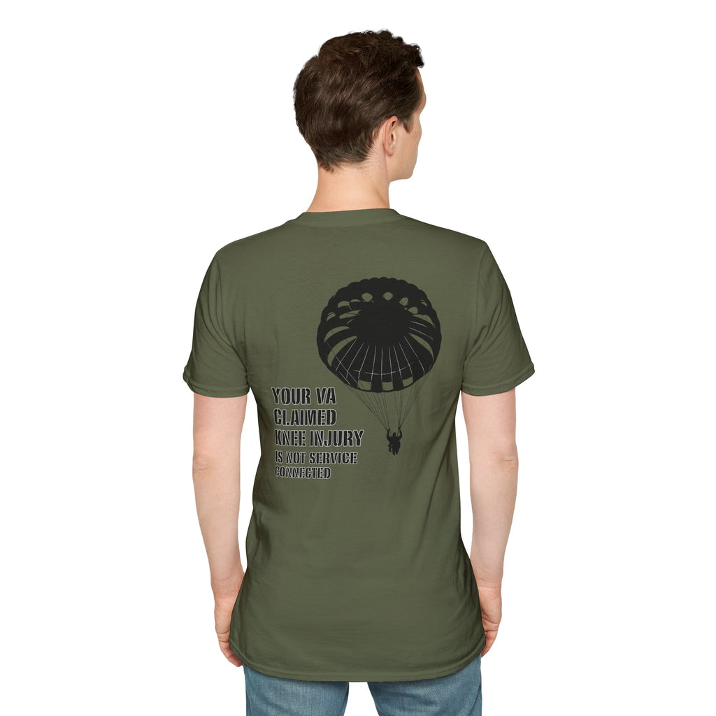 VA Knee injury claim is not service connected T-Shirt | Ironsight Syndicate