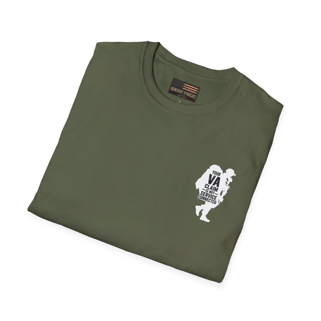 DD-214 service connected T-Shirt (White Graphic)
