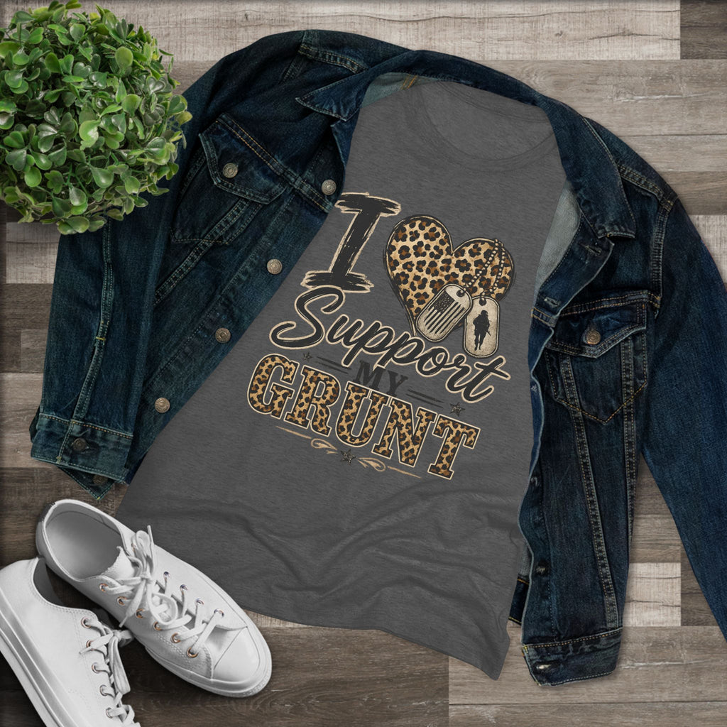 I Support My Grunt Tee — Women's Military Spouse Graphic Shirt
