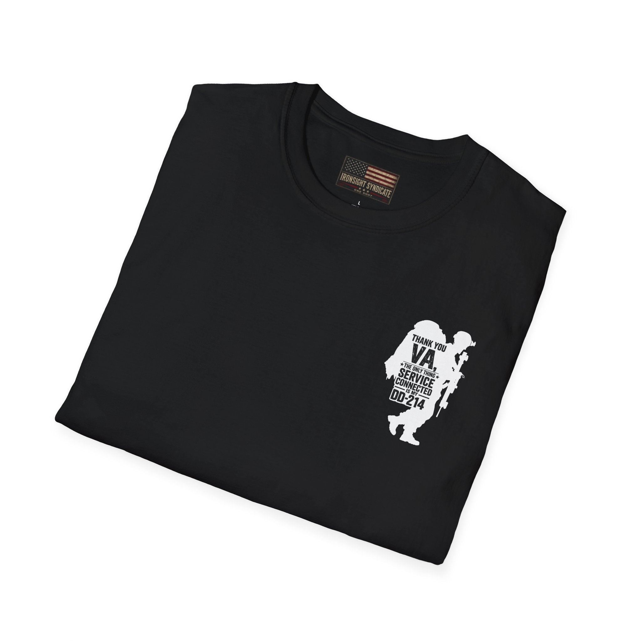 DD-214 Service Connected T-Shirt (White Graphic)