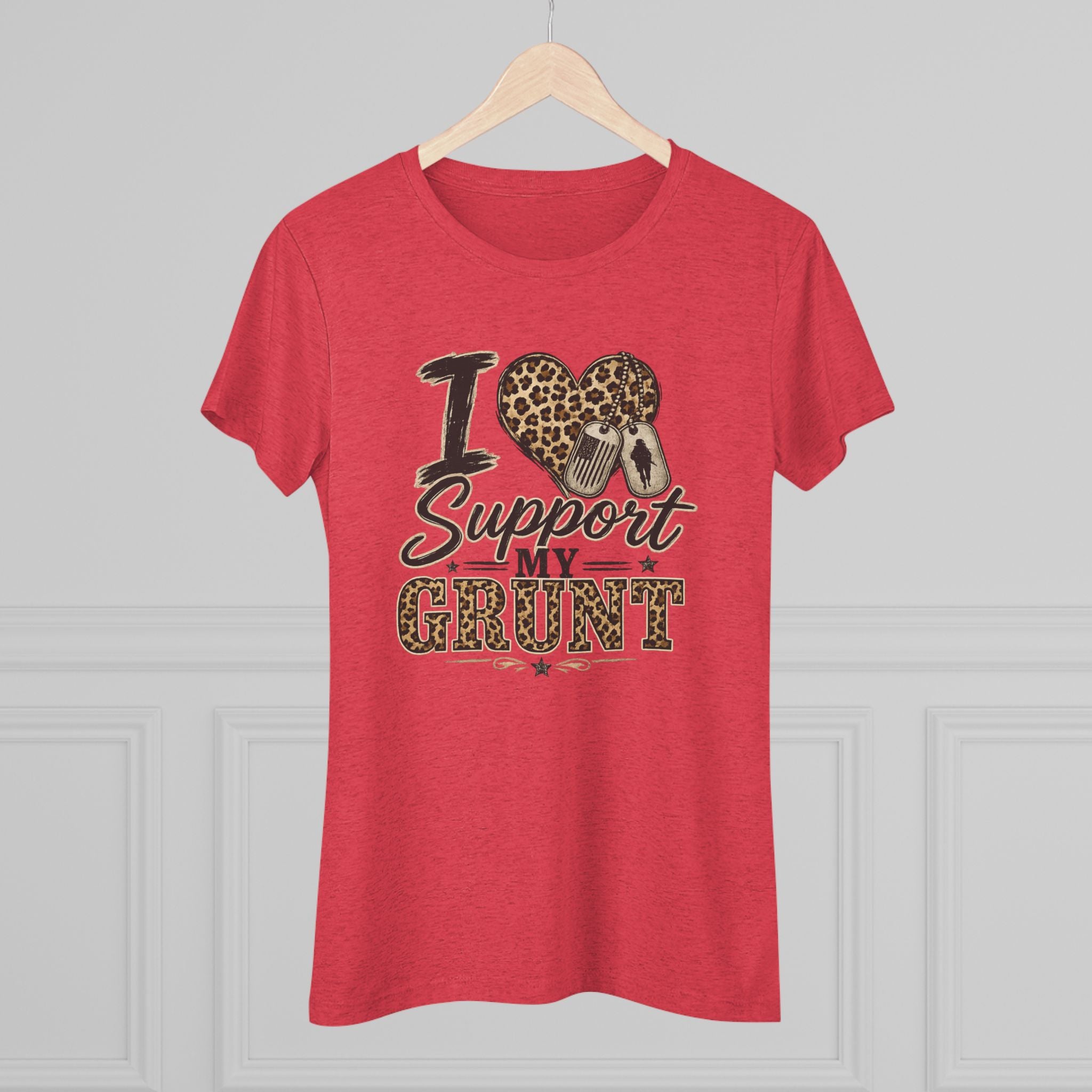 I Support My Grunt Tee — Women's Military Spouse Graphic Shirt