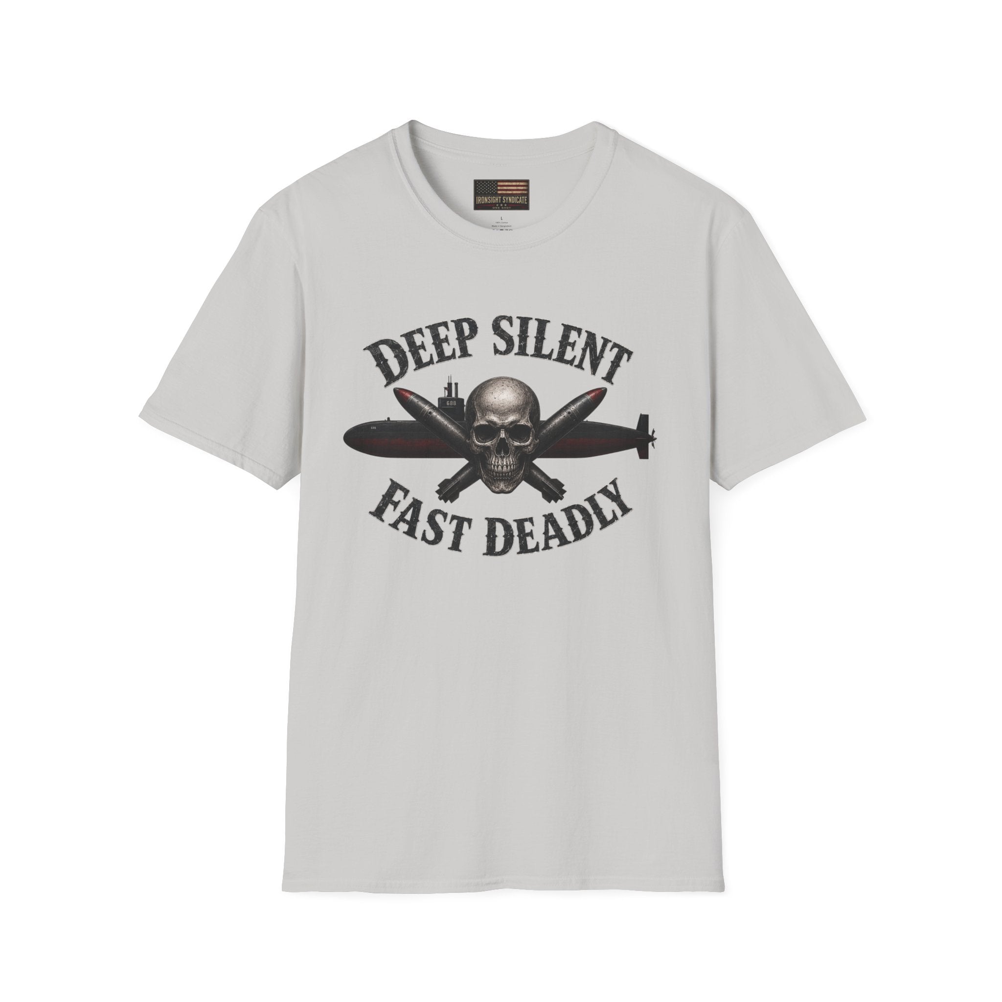 Deep, Silent, Fast Deadly US Navy Submariner Graphic Front T-Shirt