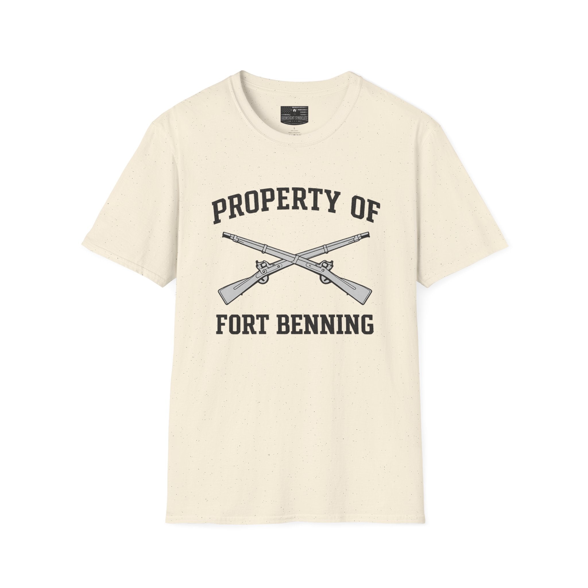 Fort Benning Athletic Tee  Ironsight Syndicate | Patriotic Military Graphic Tee for Veterans & Patriots, Adult (13 and up), unisex