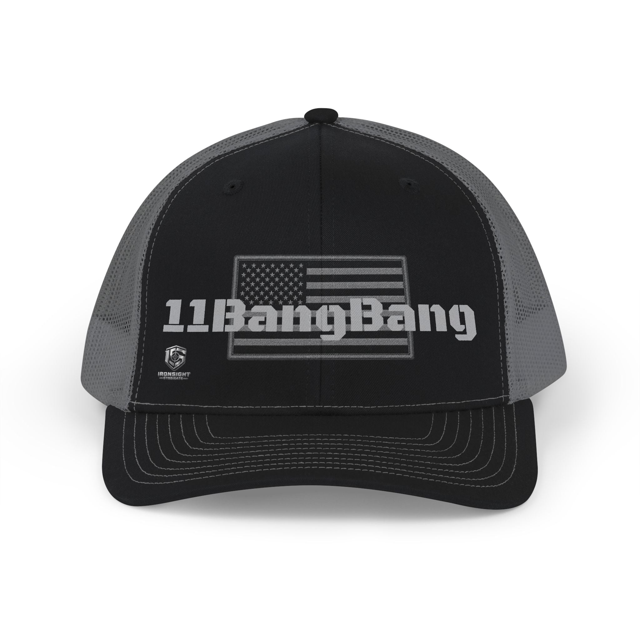11BangBang - Army Infantry Trucker Hat - Black / Charcoal | Ironsight Syndicate