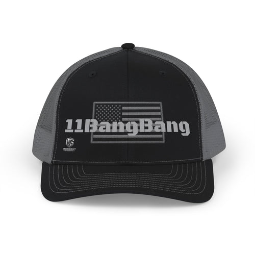 11BangBang - Army Infantry Trucker Hat - Black / Charcoal | Ironsight Syndicate