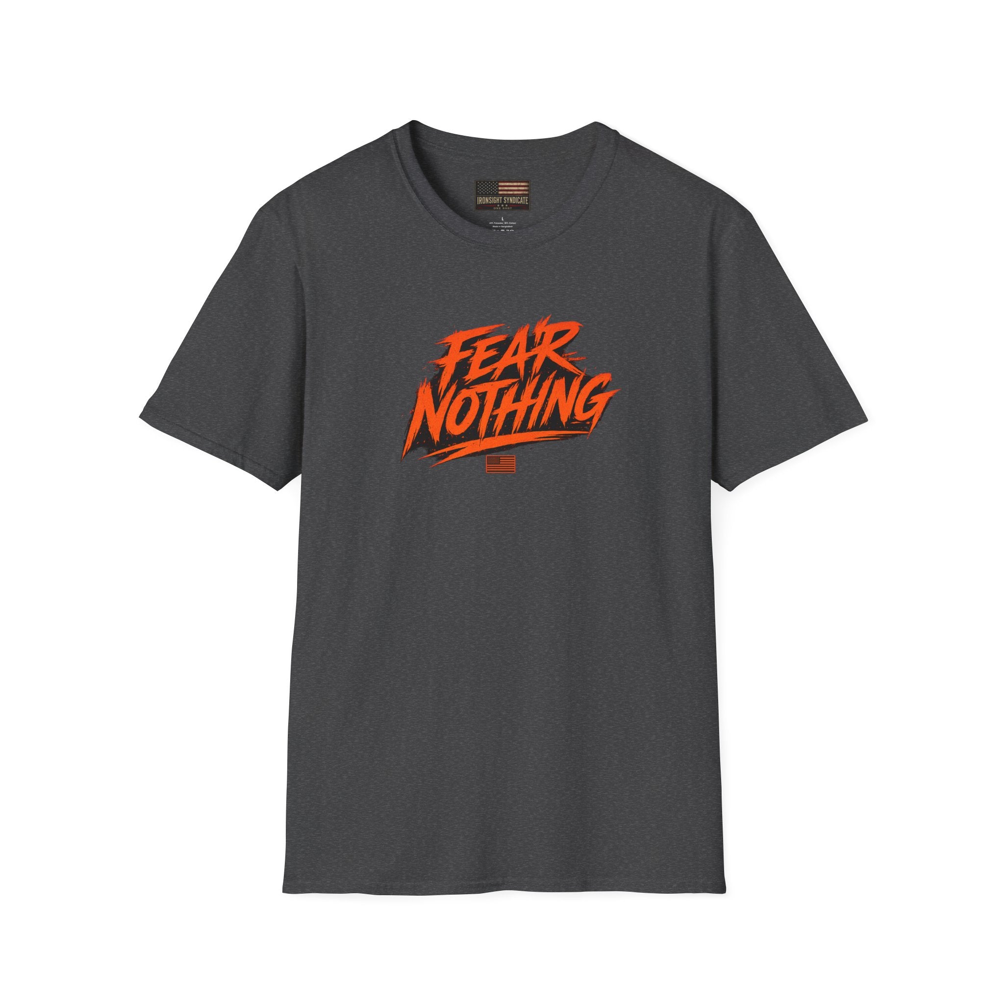 Fear Nothing (Orange) Military-Inspired Graphic T-Shirt | Ironsight Syndicate