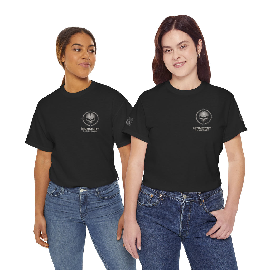 The Devil Whispered T-Shirt — Tactical Skull Target Logo Tee