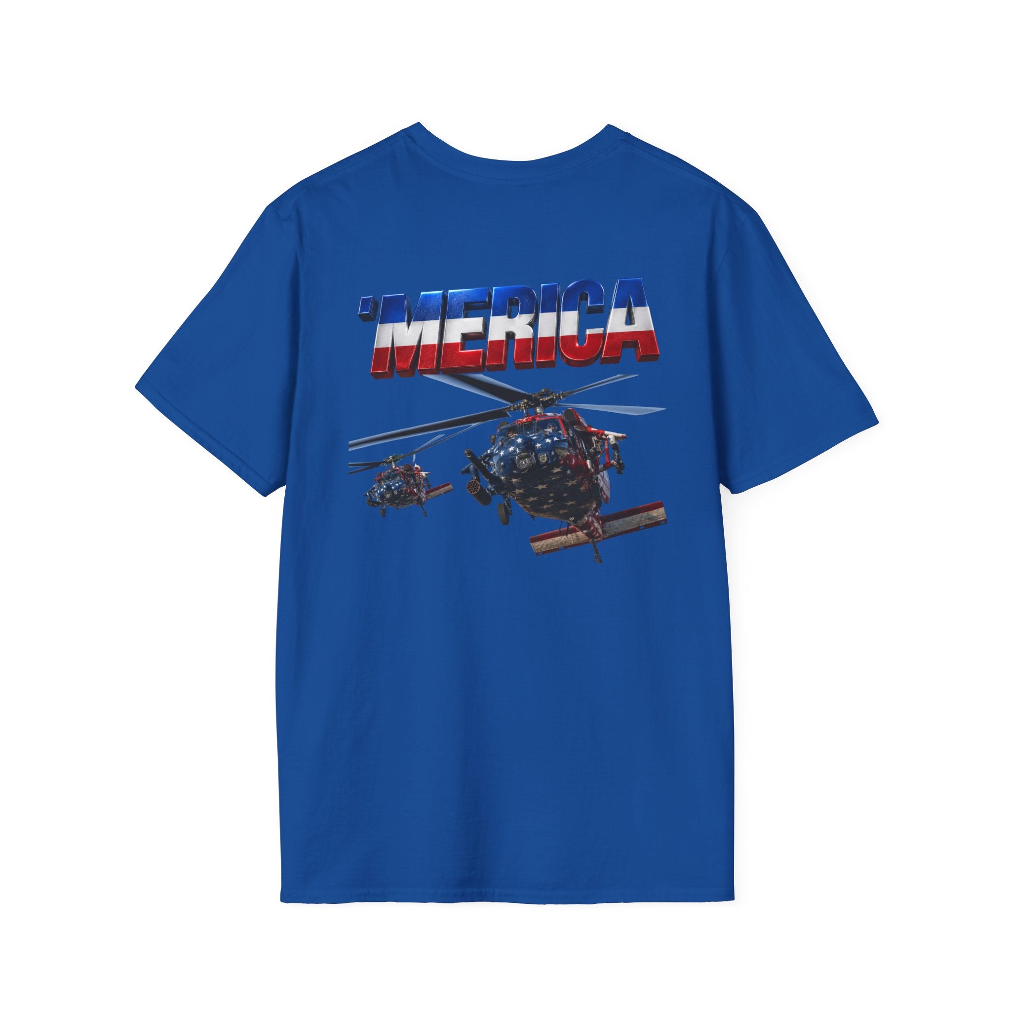 MH-60 Liberty Hawk! Patriotic Ironsight Syndicate T-Shirt | Patriotic Military Graphic Tee for Veterans & Patriots, Adult (13 and up), unisex