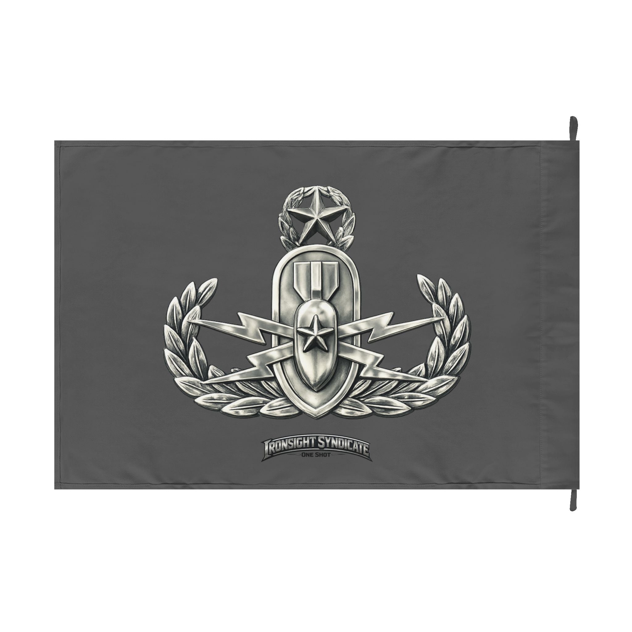 Navy EOD Master Tech Emblem Double-Sided Flag — Tactical Badge Banner  Adult (13 and up) unisex