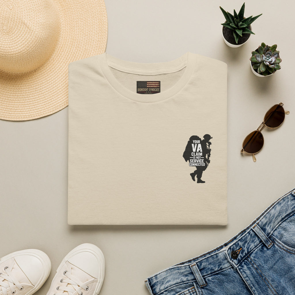 VA Tinnitus Claim is Not Service Connected T-Shirt - Sand | Ironsight Syndicate