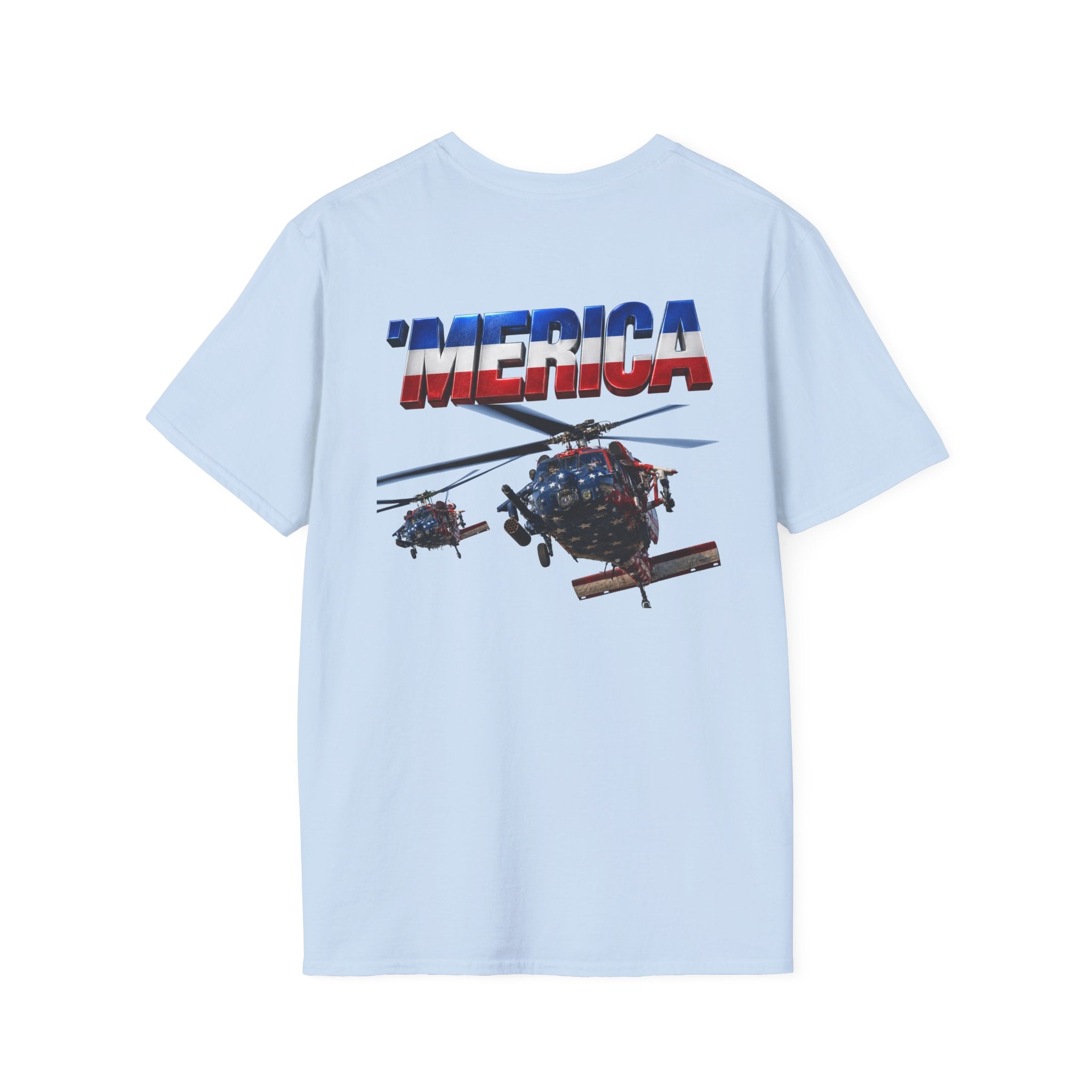 MH-60 Liberty Hawk! Patriotic Ironsight Syndicate T-Shirt | Patriotic Military Graphic Tee for Veterans & Patriots, Adult (13 and up), unisex