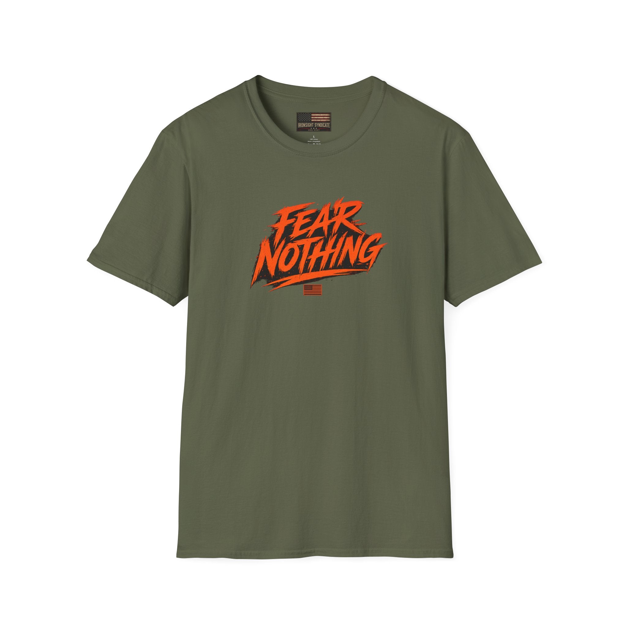 Fear Nothing (Orange) Military-Inspired Graphic T-Shirt | Ironsight Syndicate