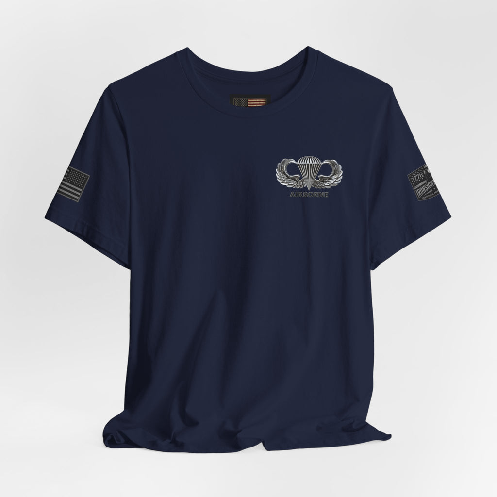 Airborne, Death From Above T - US Army Airborne Wings Veteran T-Shirt | Ironsight Syndicate