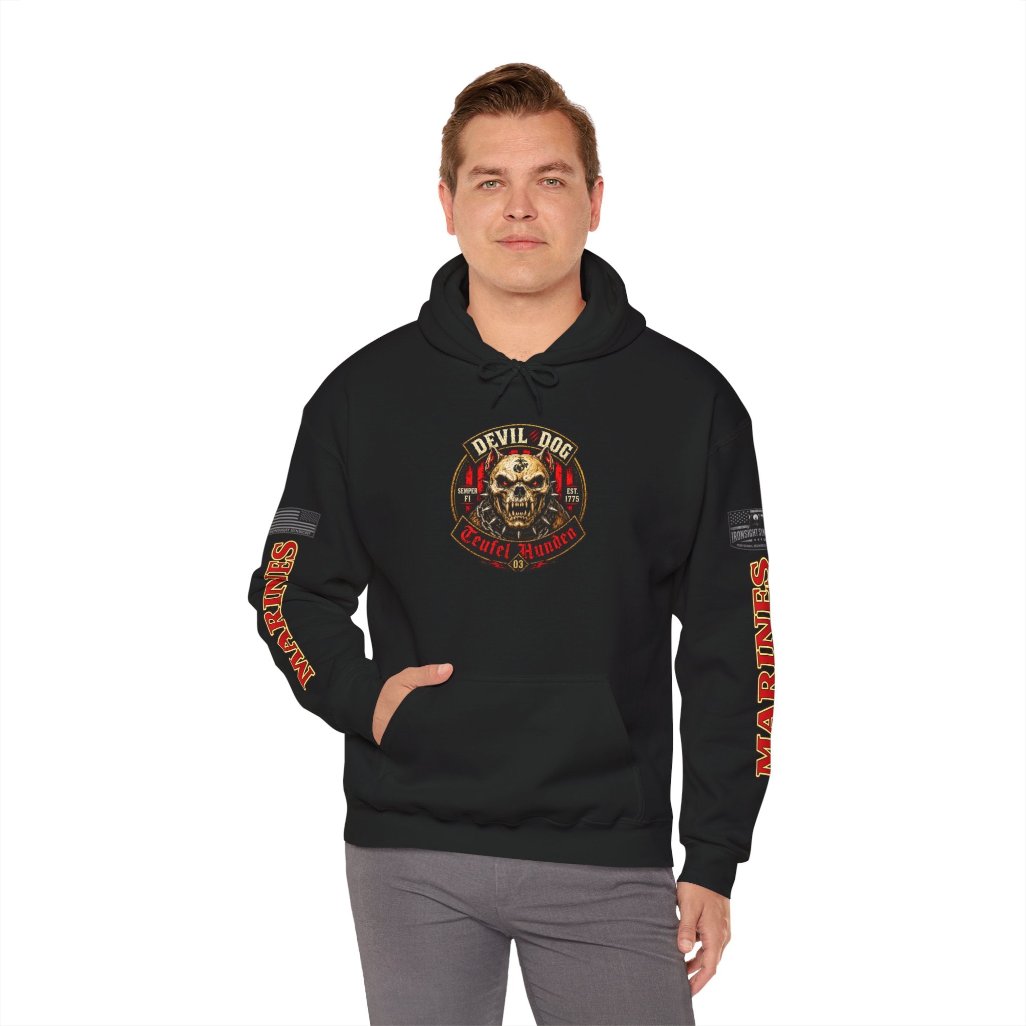 Devil Dog, Teufel Hunden Marine Corps Hooded Sweatshirt