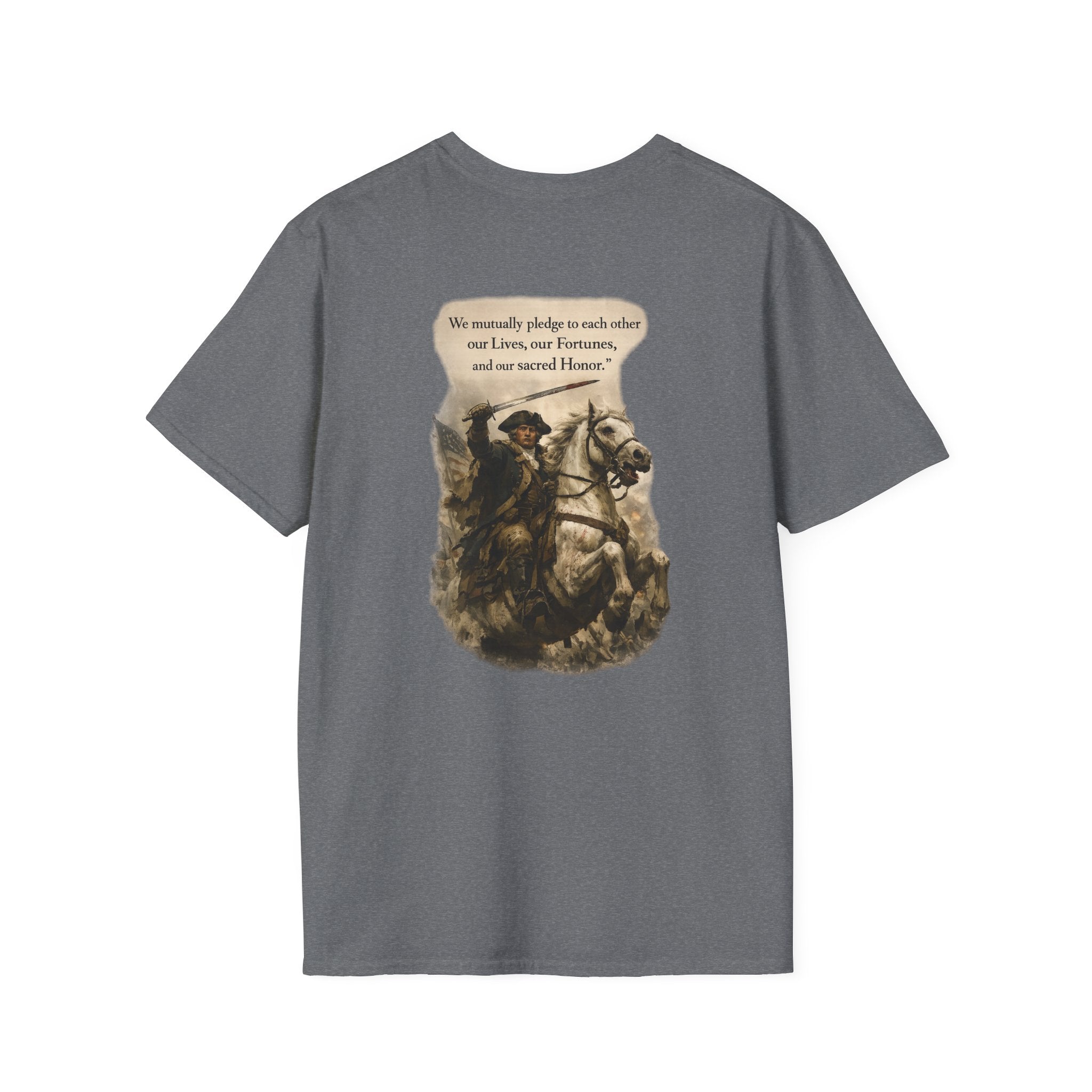 July 4th George Washington T-Shirt | Patriotic Military Graphic Tee for Veterans & Patriots, Adult (13 and up), unisex