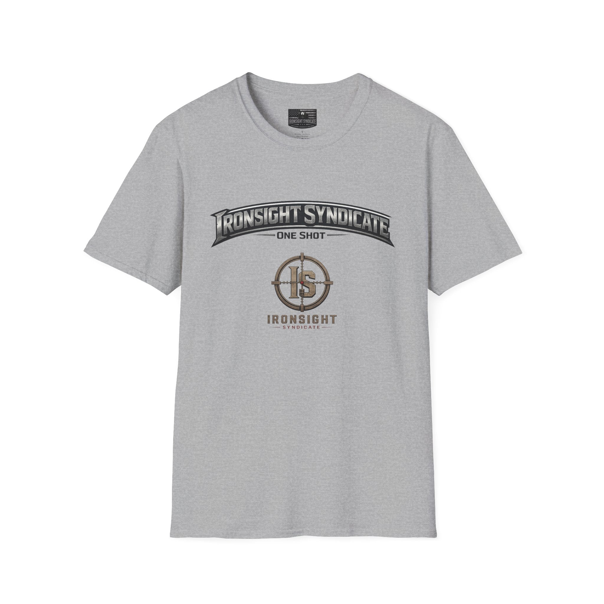 Red White and Blue Ironsight Syndicate T-Shirt, Adult (13 and up), unisex