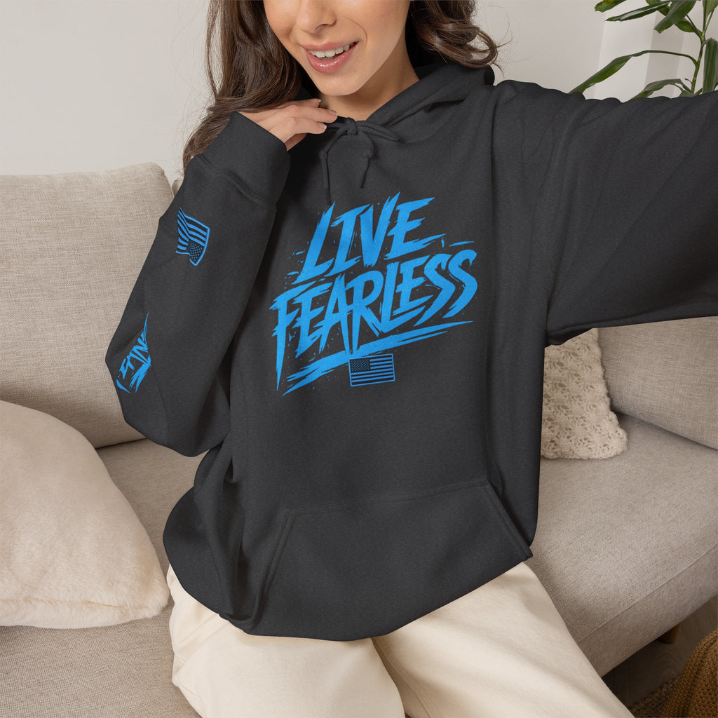 Live Fearless Hoodie | Premium Heavy Weight-Military-Inspired Patriotic Hoodie | Ironsight Syndicate