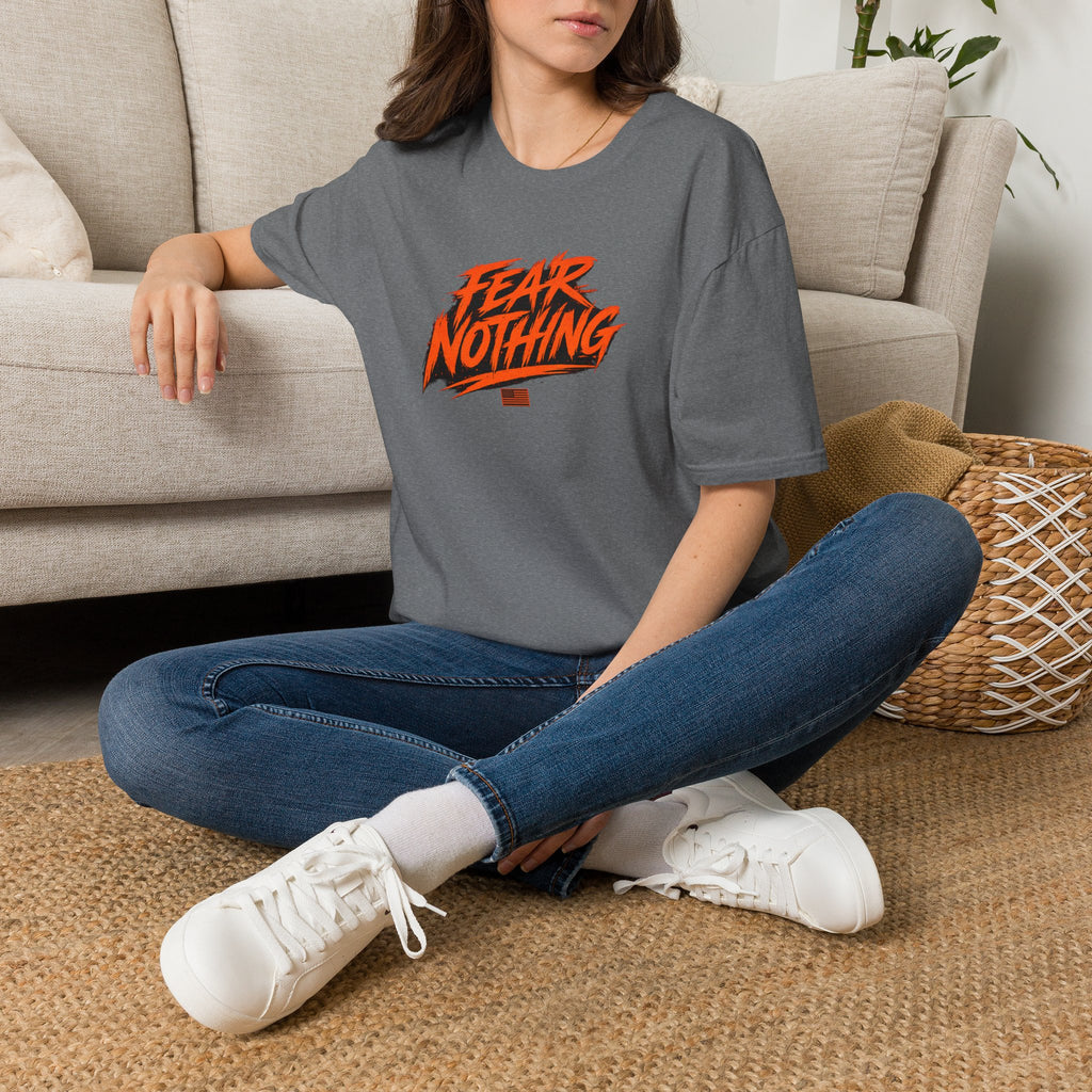 Fear Nothing (Orange) Military-Inspired Graphic T-Shirt | Ironsight Syndicate