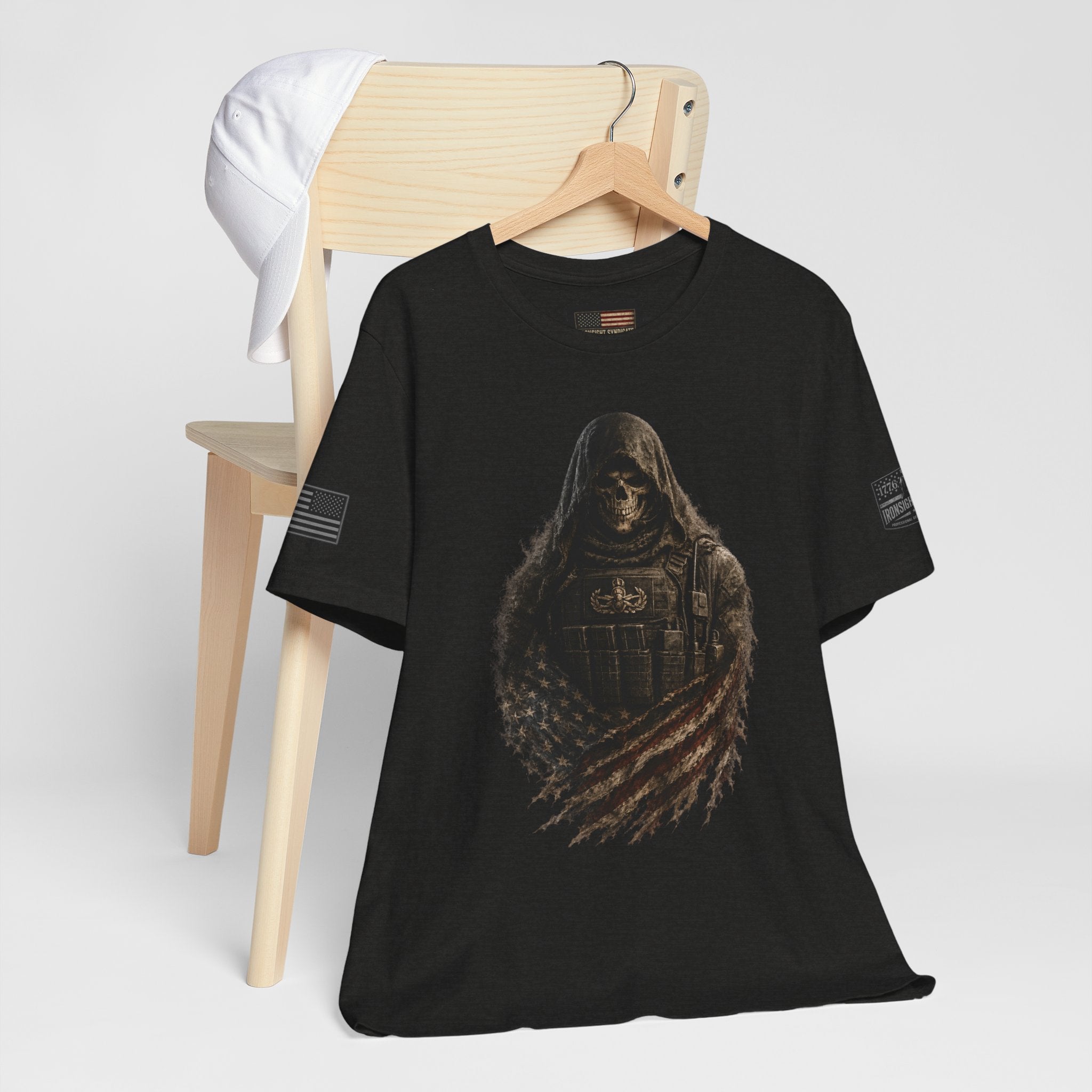 Master EOD Tech Reaper T-Shirt | Patriotic Tee for Veterans, Adult (13 and up), unisex