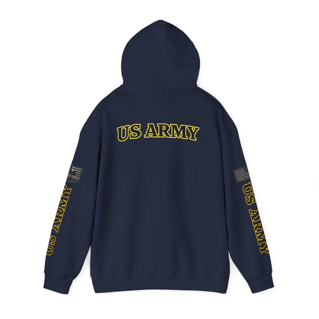 US Army Veteran Crest Graphic Hoodie – Premium Heavyweight Military Pride Sweatshirt