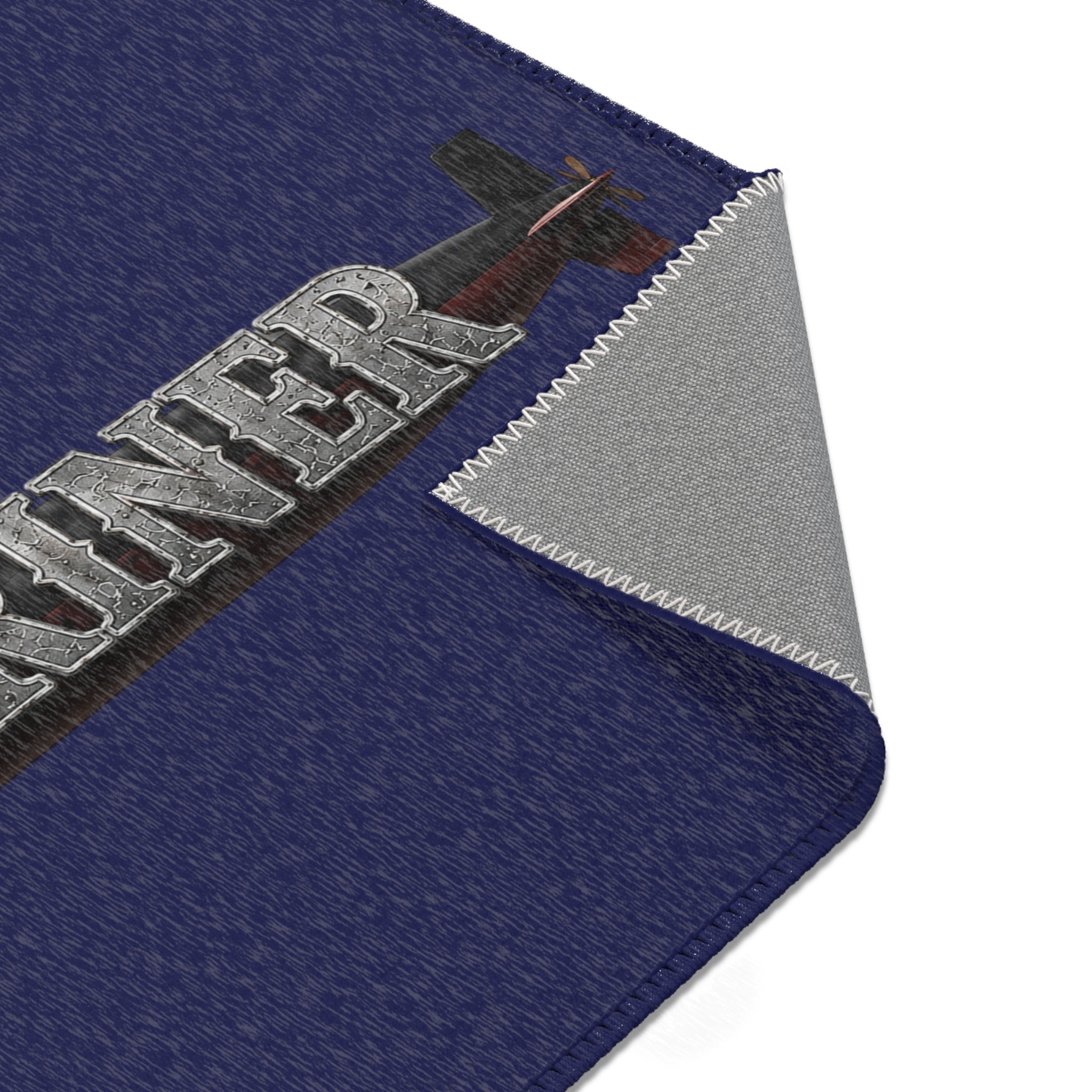 Submariner Navy Area Rug — Vintage Submarine Graphic area rug