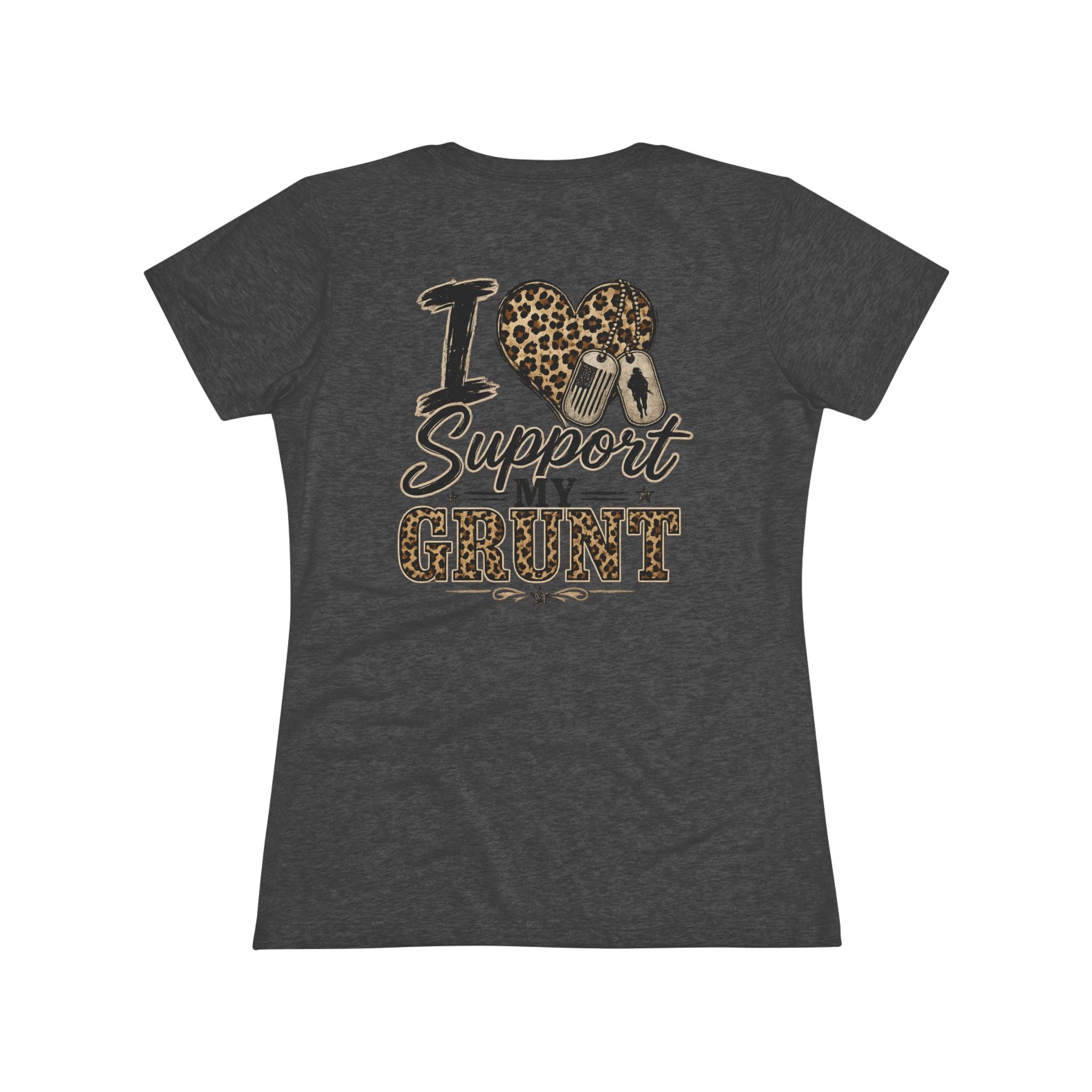 I Support My Grunt Tee — Women's Military Spouse Graphic Shirt