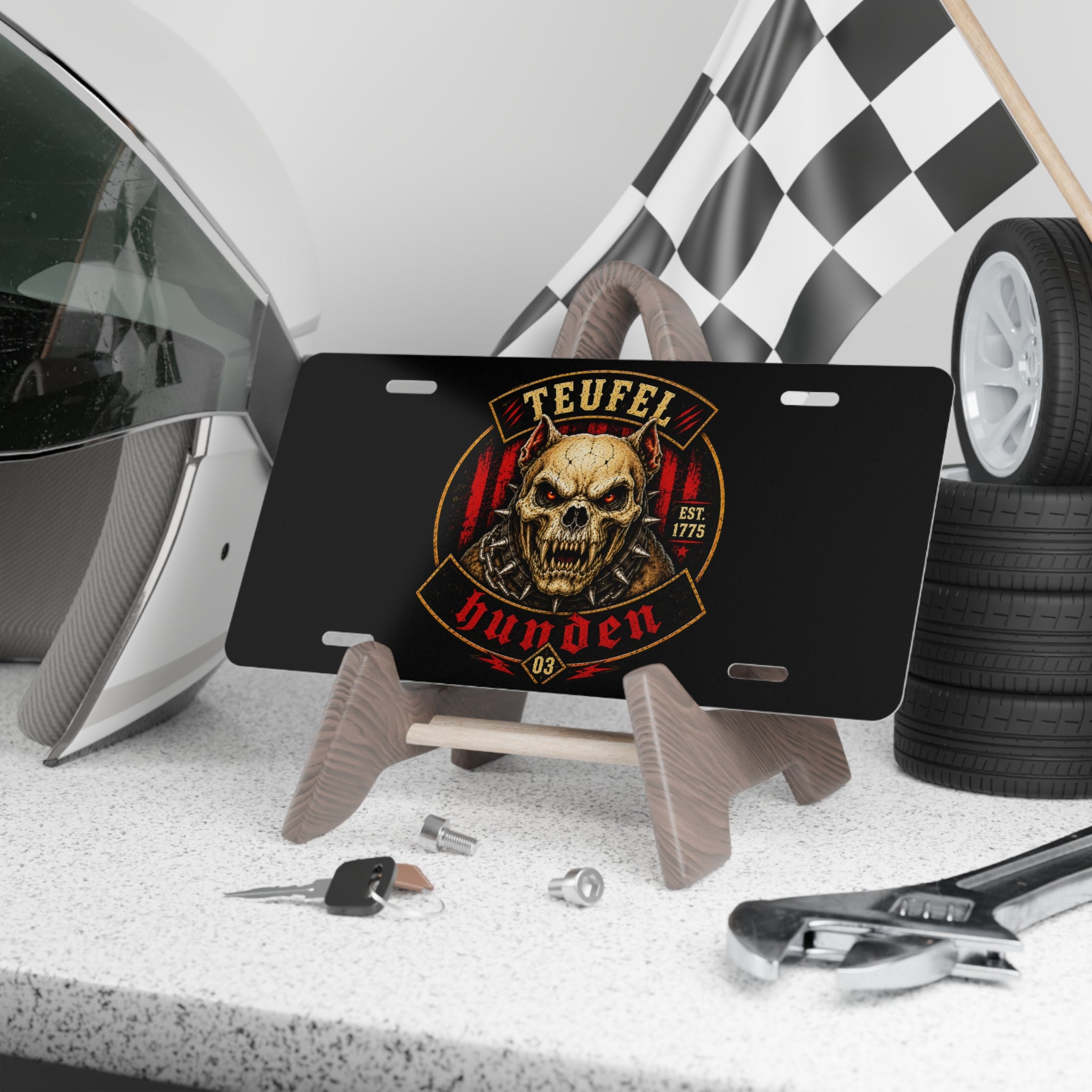 Teufel Hunden License Plate