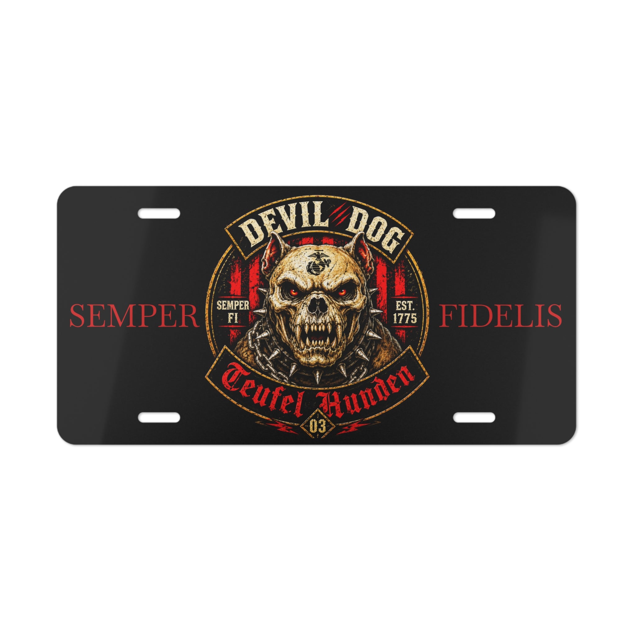Semper Fidelis, Devil Dog, Teufel Hunden License Plate
