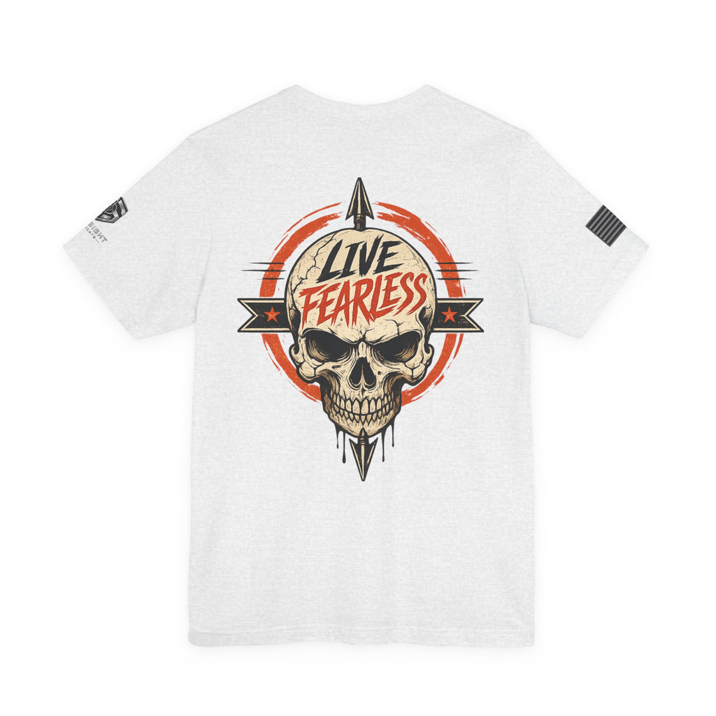 Live Fearless Skull Military T-Shirt | Ironsight Syndicate