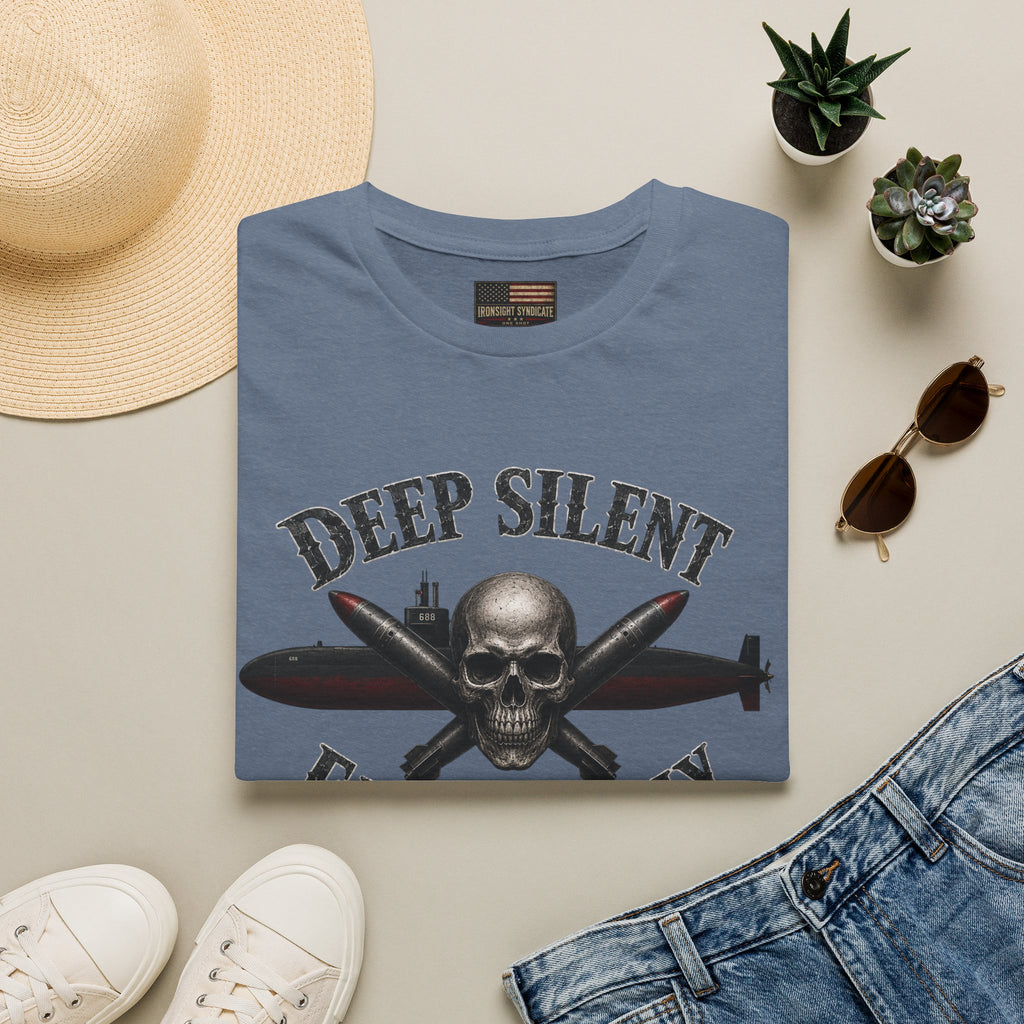 Deep, Silent, Fast Deadly US Navy Submariner Graphic Front T-Shirt