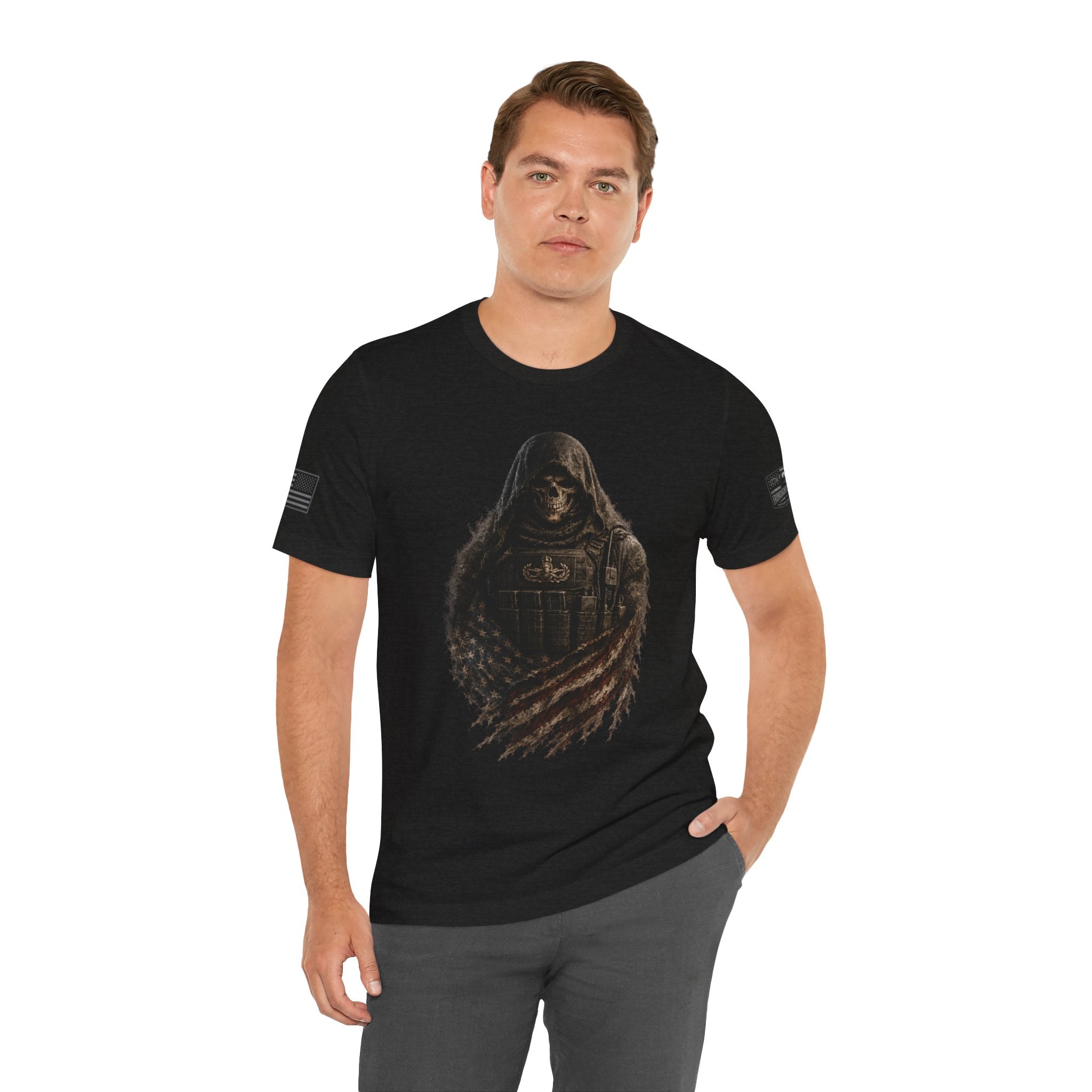 Master EOD Tech Reaper T-Shirt | Patriotic Tee for Veterans, Adult (13 and up), unisex