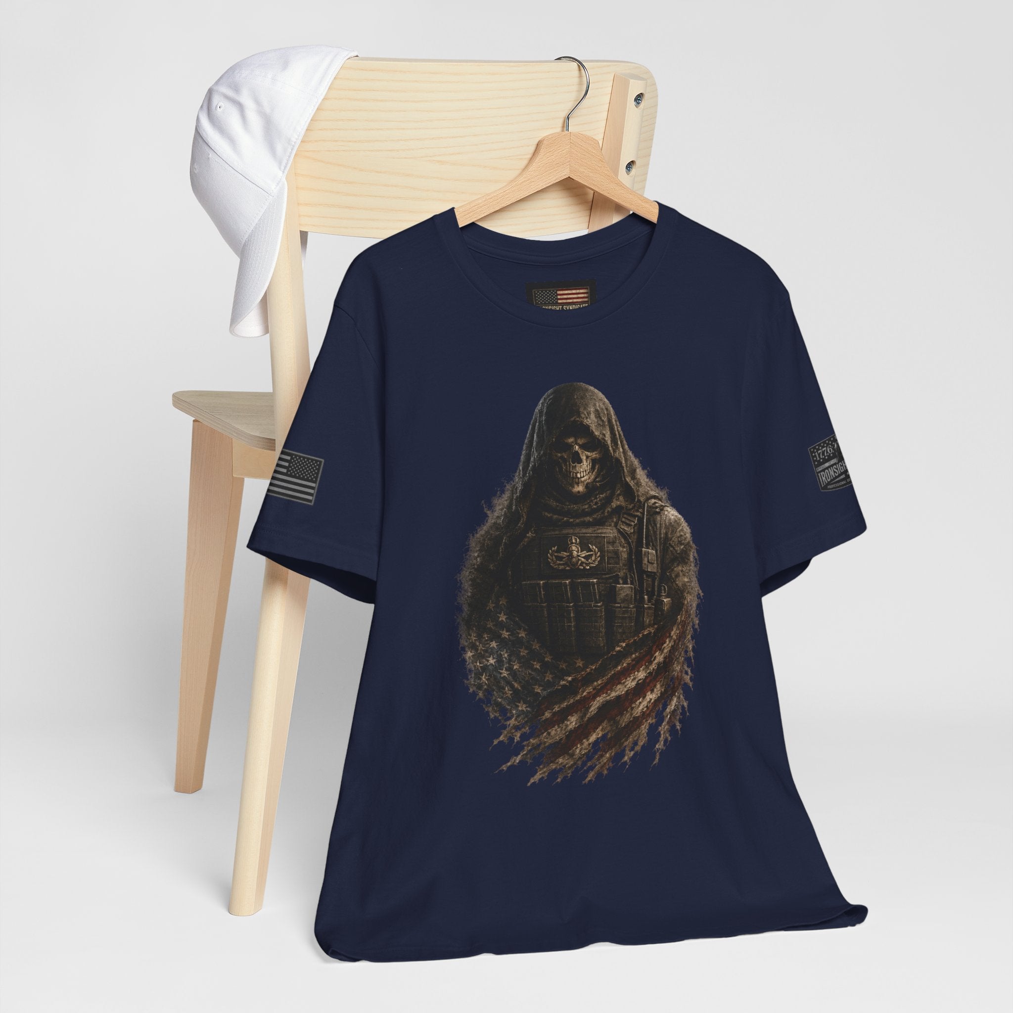 Master EOD Tech Reaper T-Shirt | Patriotic Tee for Veterans, Adult (13 and up), unisex