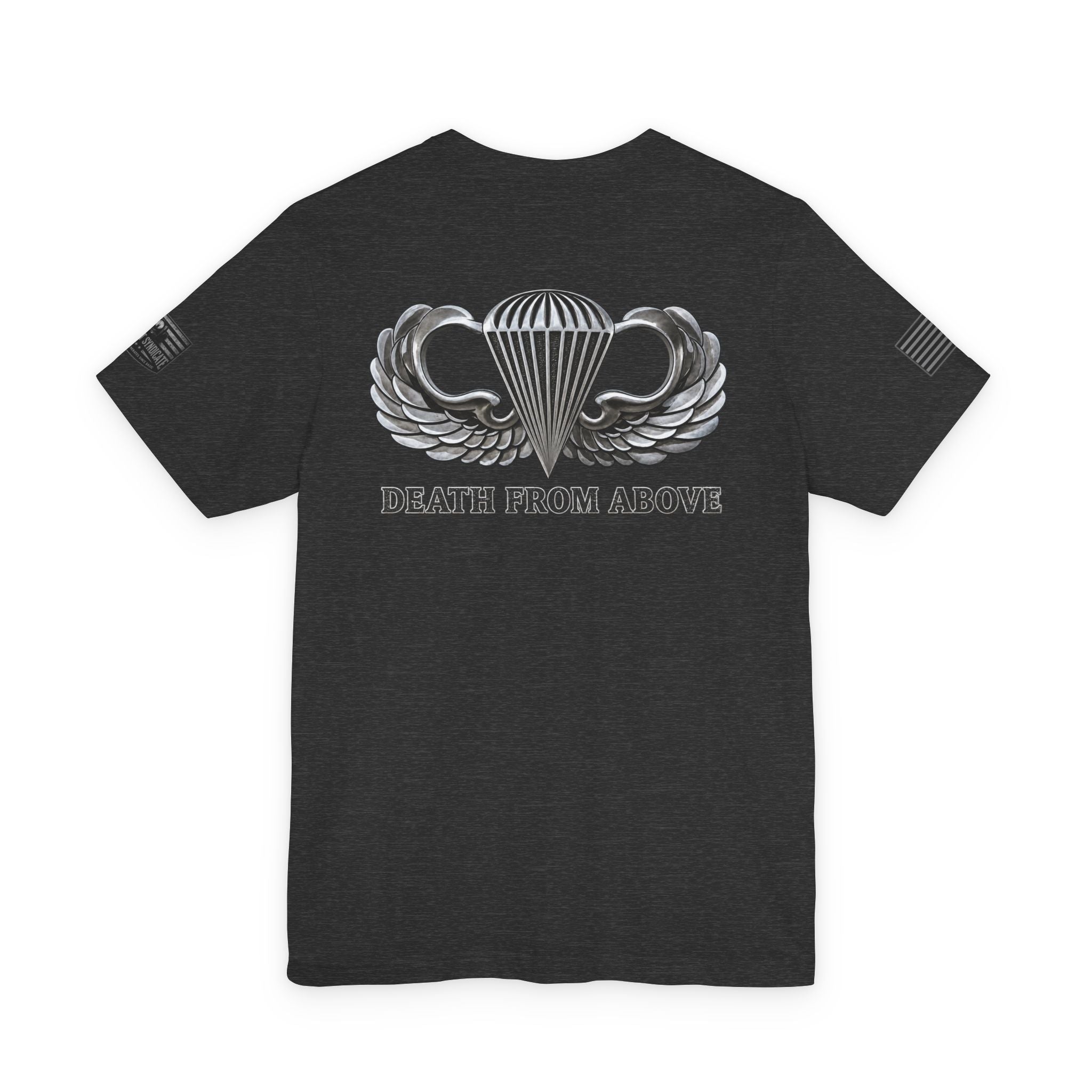 Airborne, Death From Above T - US Army Airborne Wings Veteran T-Shirt | Ironsight Syndicate