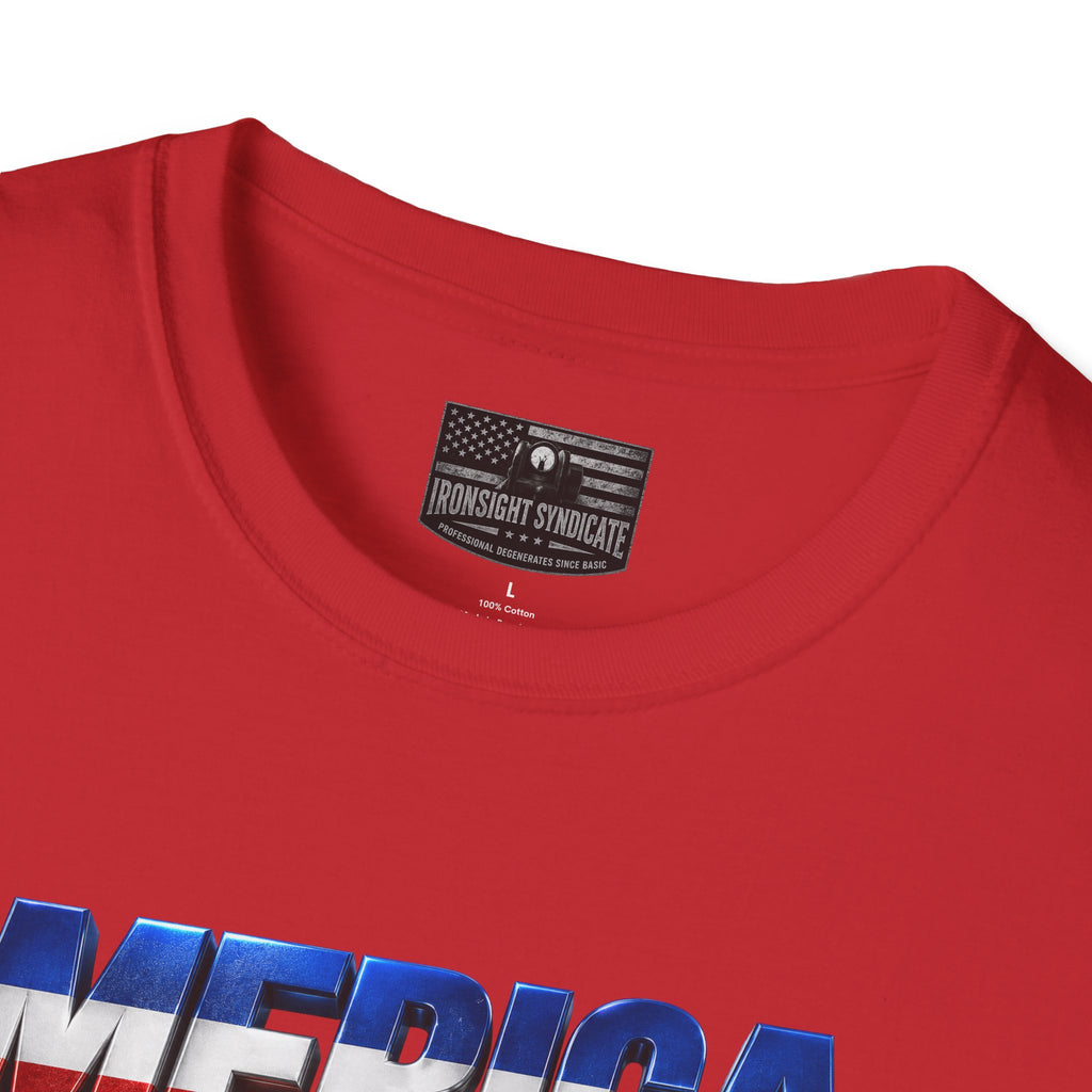 Merican Eagle T-Shirt | Patriotic Military Graphic Tee for Veterans & Patriots, Adult (13 and up), unisex