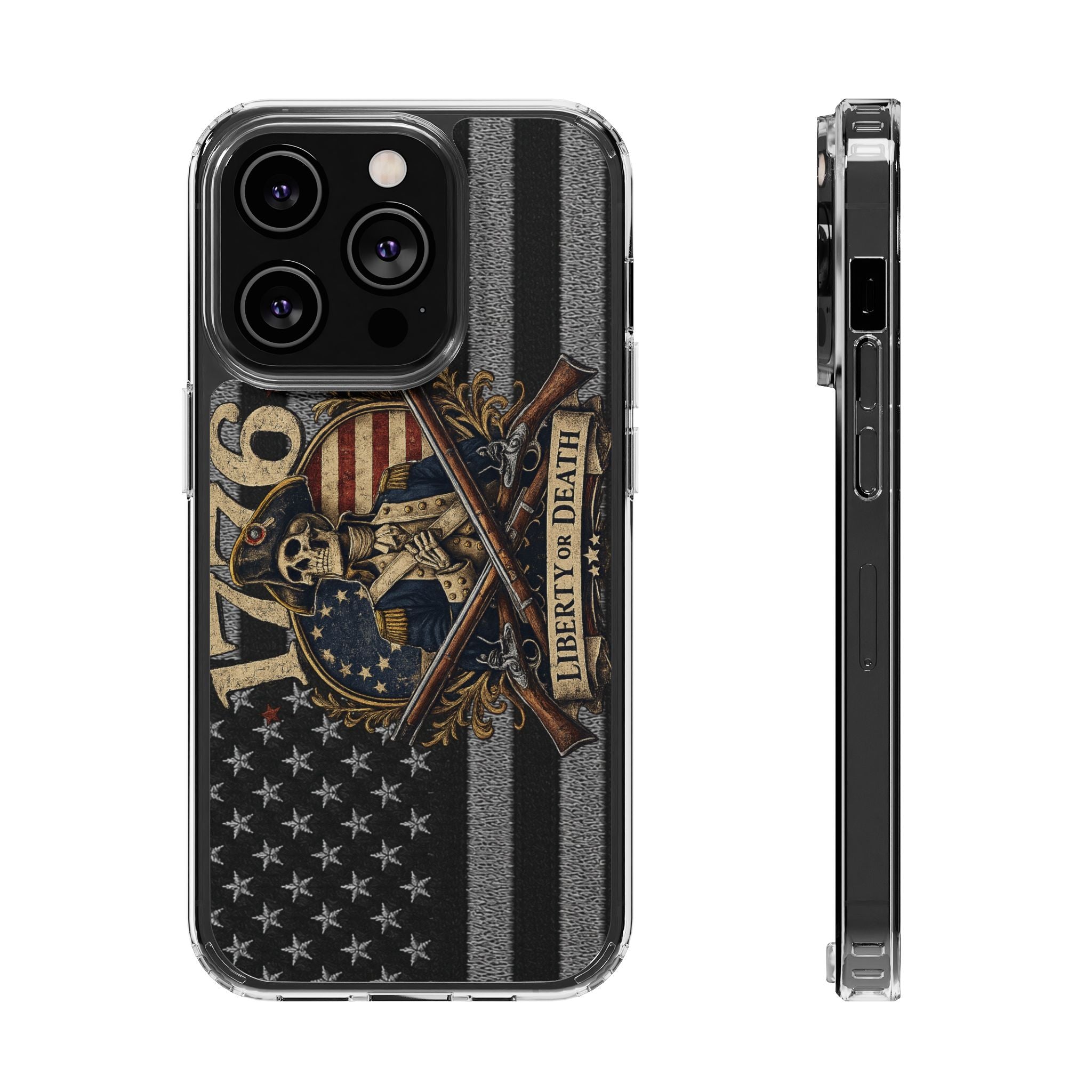1776 commemorative Clear Impact-Resistant Phone Case