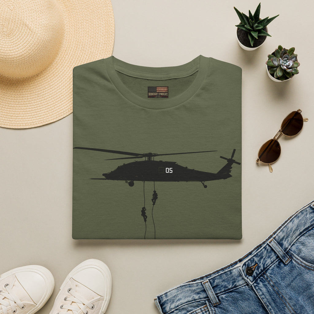 Fast Rope T-Shirt — Military Silhouette Tee — Veteran Apparel — Ironsight Syndicate